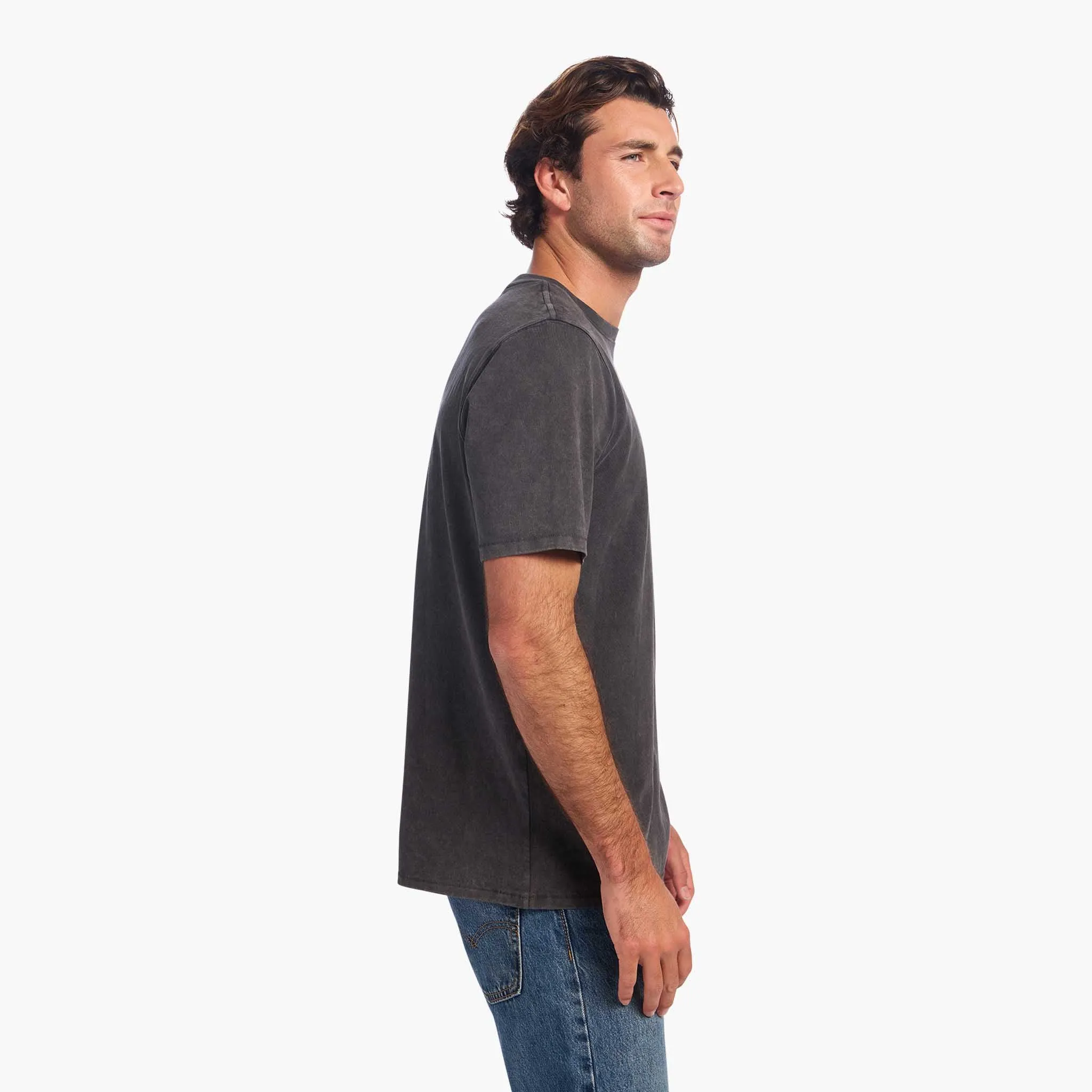 Vintage Cotton Men's Everyday T-Shirt | Washed Black sold by nuuds product image thumbnail 3