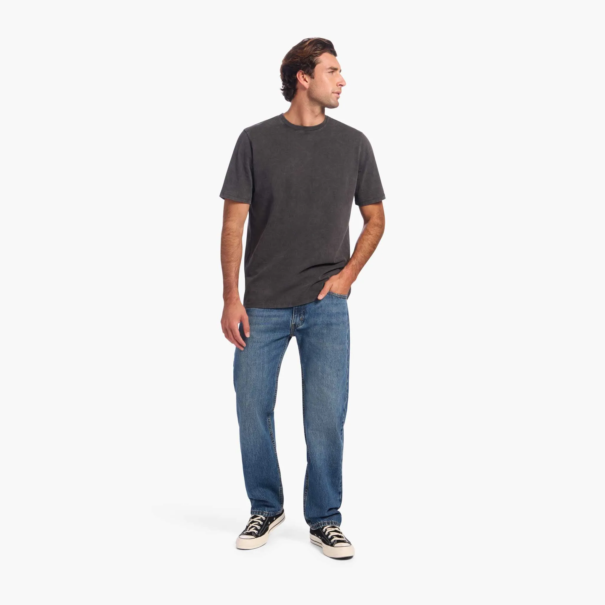 Vintage Cotton Men's Everyday T-Shirt | Washed Black sold by nuuds product image thumbnail 2