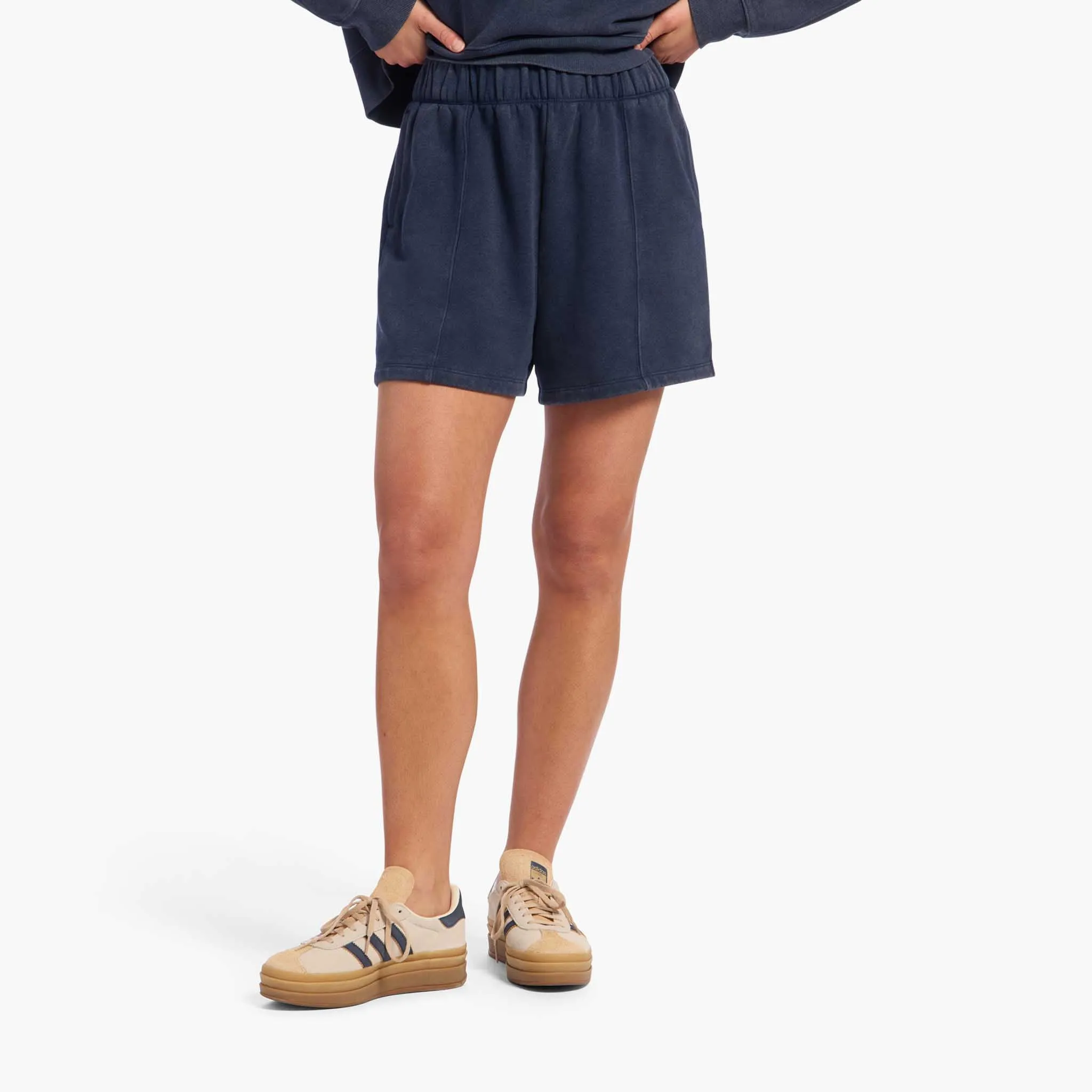 Vintage Fleece Seamed Short | Washed Navy sold by nuuds product image thumbnail 2