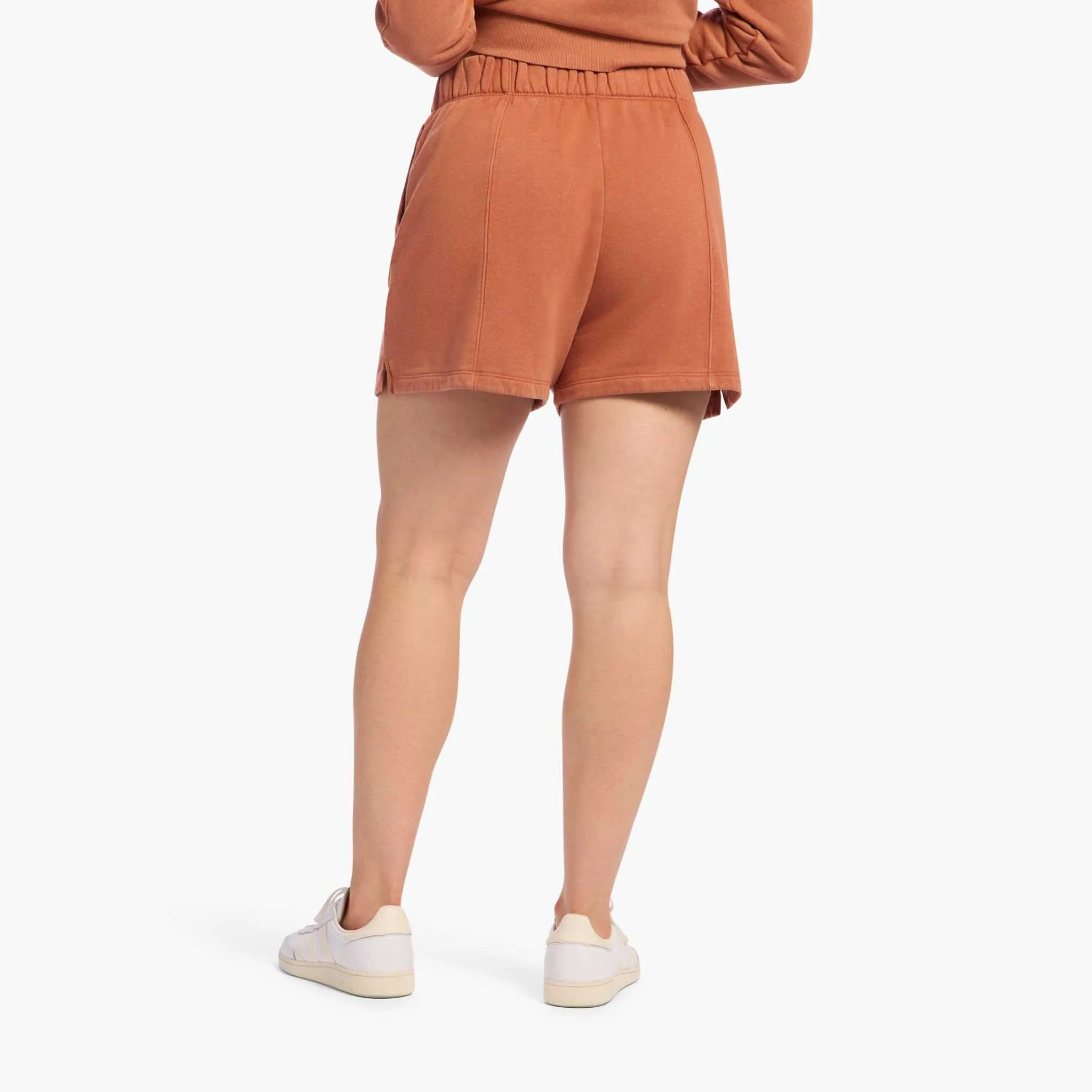 Vintage Fleece Seamed Short | Washed Clay sold by nuuds product image thumbnail 4