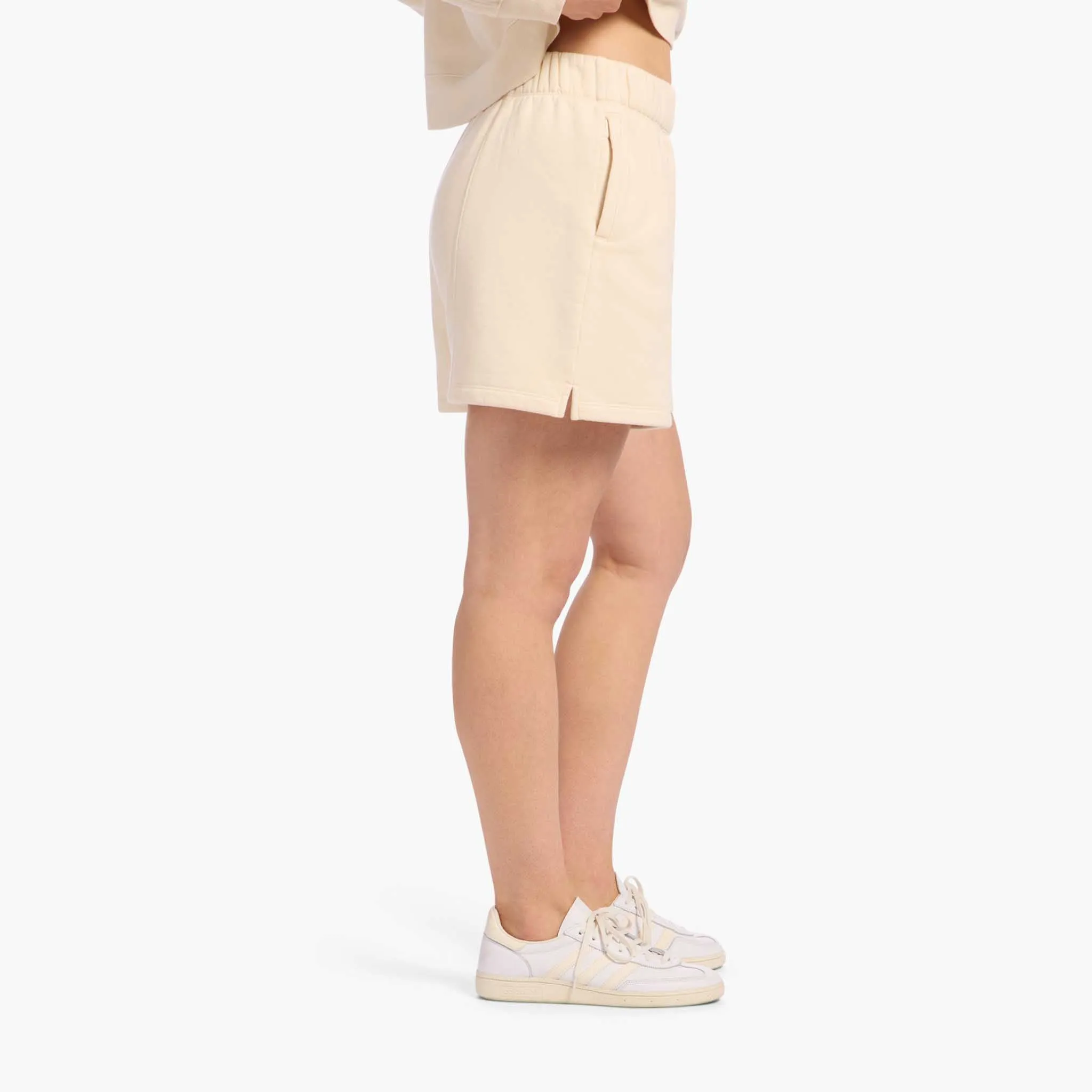 Vintage Fleece Seamed Short | Washed Bone sold by nuuds product image thumbnail 3