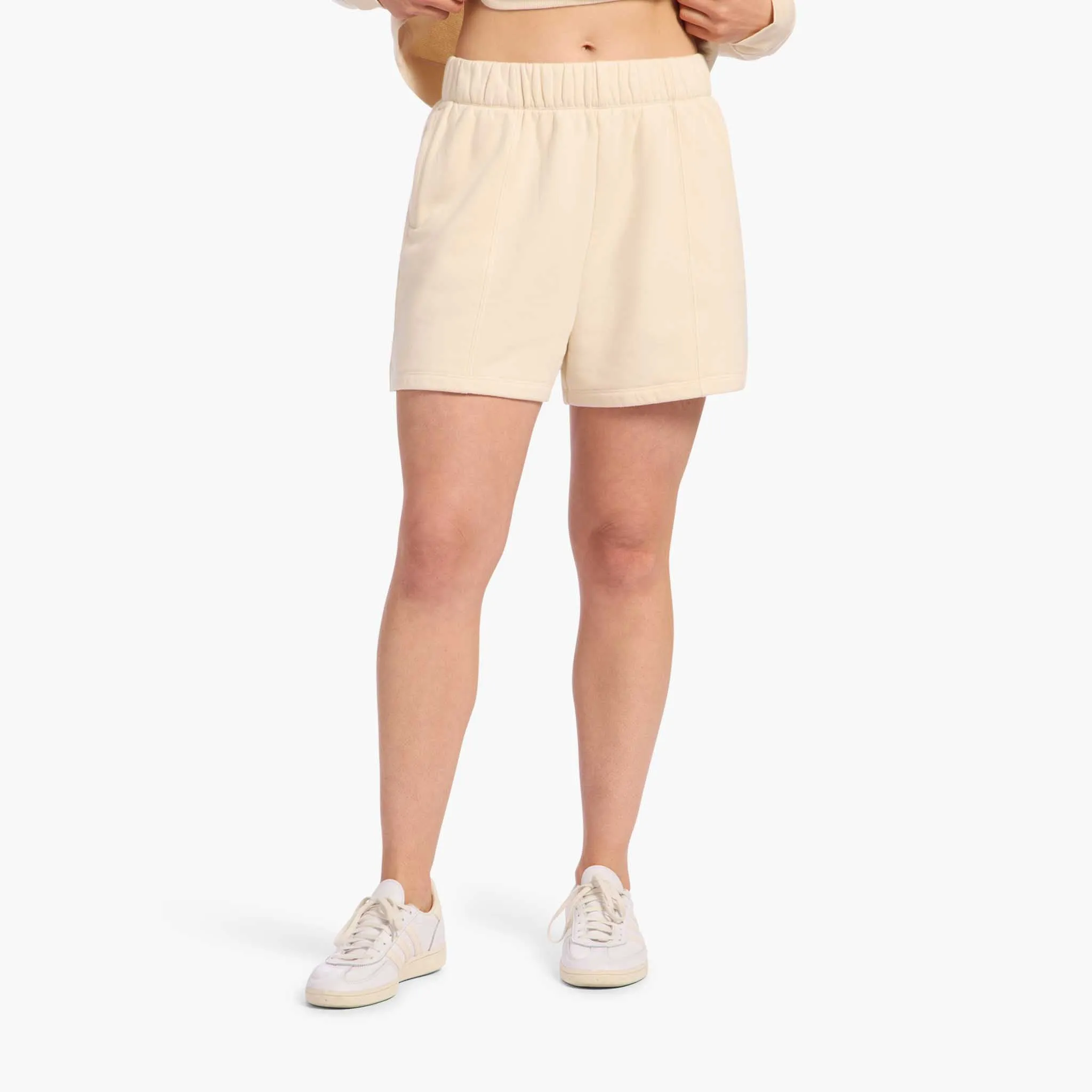 Vintage Fleece Seamed Short | Washed Bone sold by nuuds product image thumbnail 2