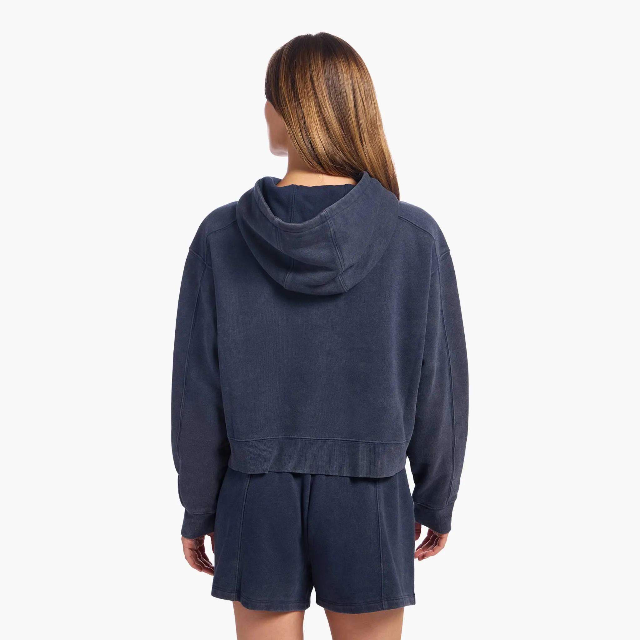 Vintage Fleece Cropped Hoodie | Washed Navy sold by nuuds product image thumbnail 4