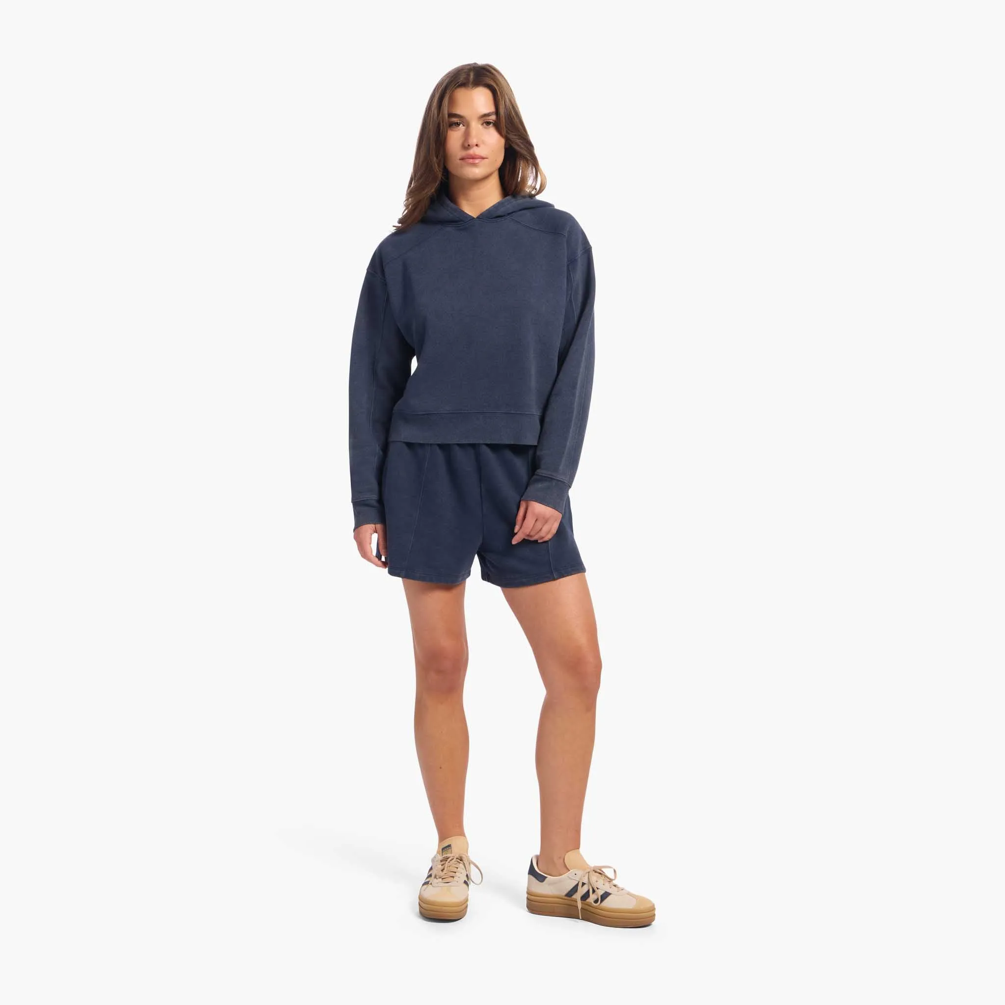 Vintage Fleece Cropped Hoodie | Washed Navy sold by nuuds product image thumbnail 2
