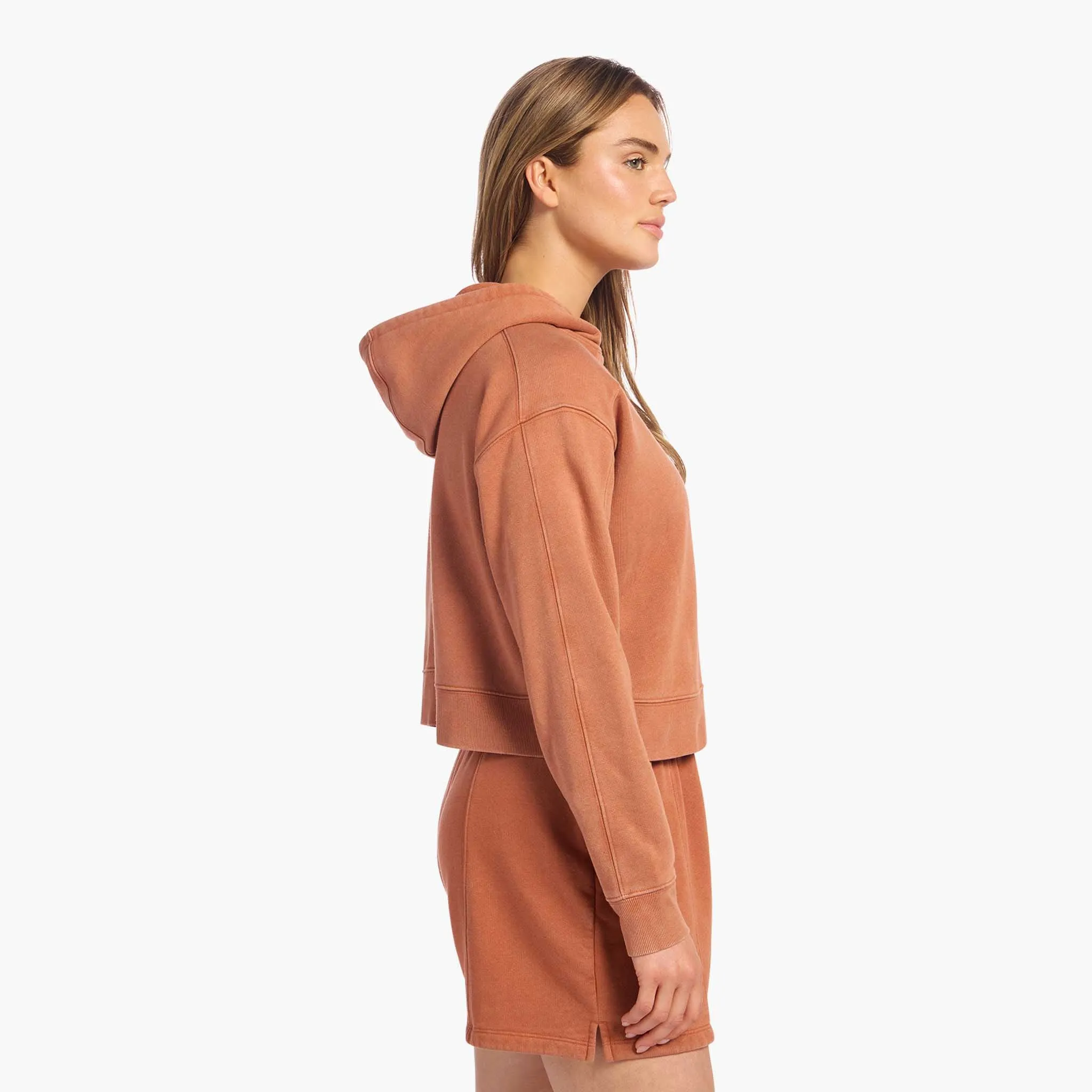 Vintage Fleece Cropped Hoodie | Washed Clay sold by nuuds product image thumbnail 3