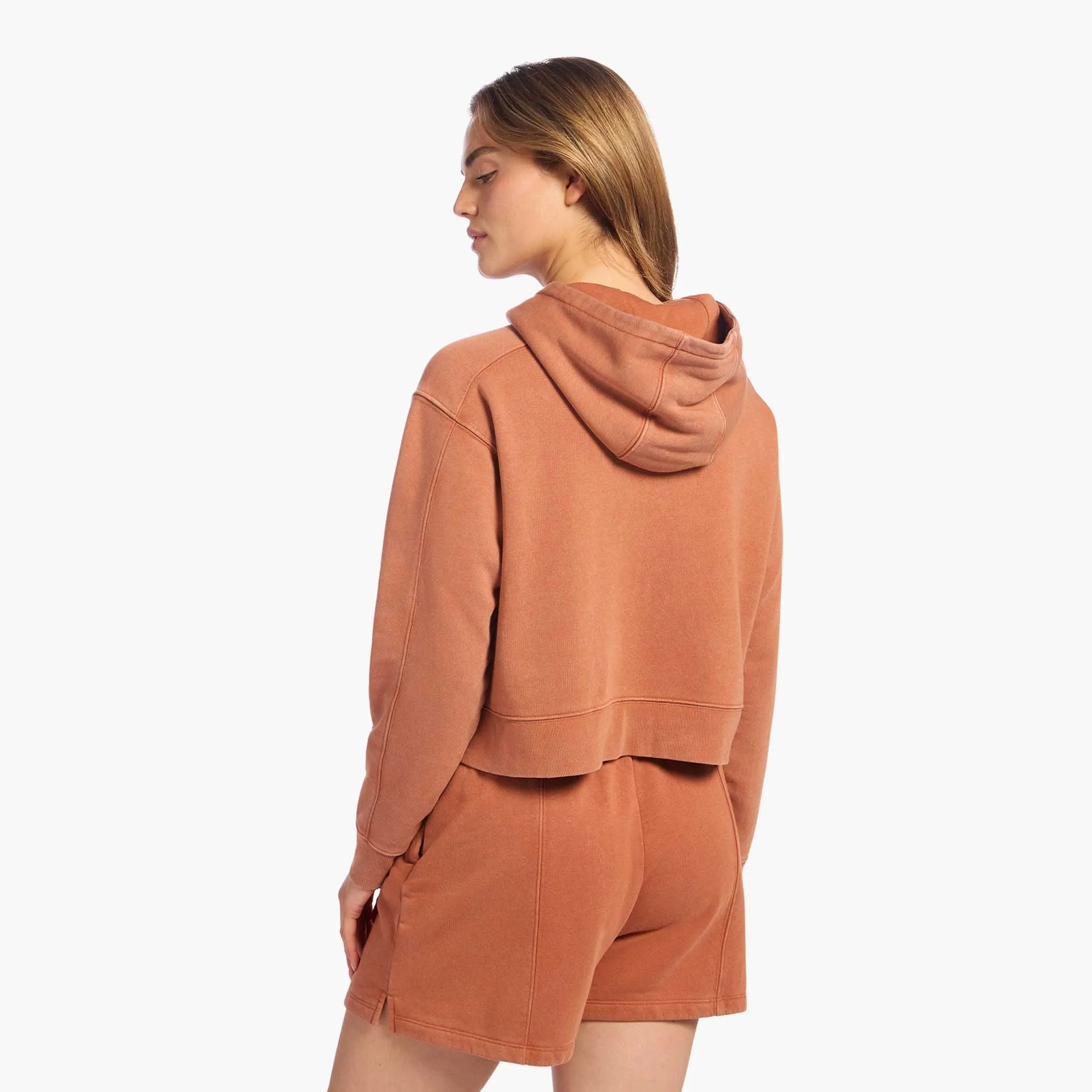 Vintage Fleece Cropped Hoodie | Washed Clay sold by nuuds product image thumbnail 4