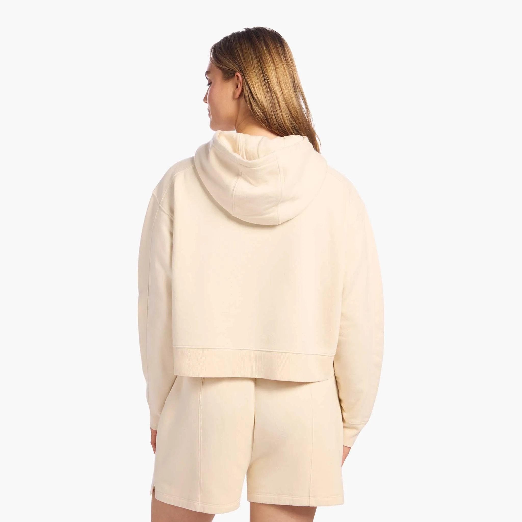 Vintage Fleece Cropped Hoodie | Washed Bone sold by nuuds product image thumbnail 4