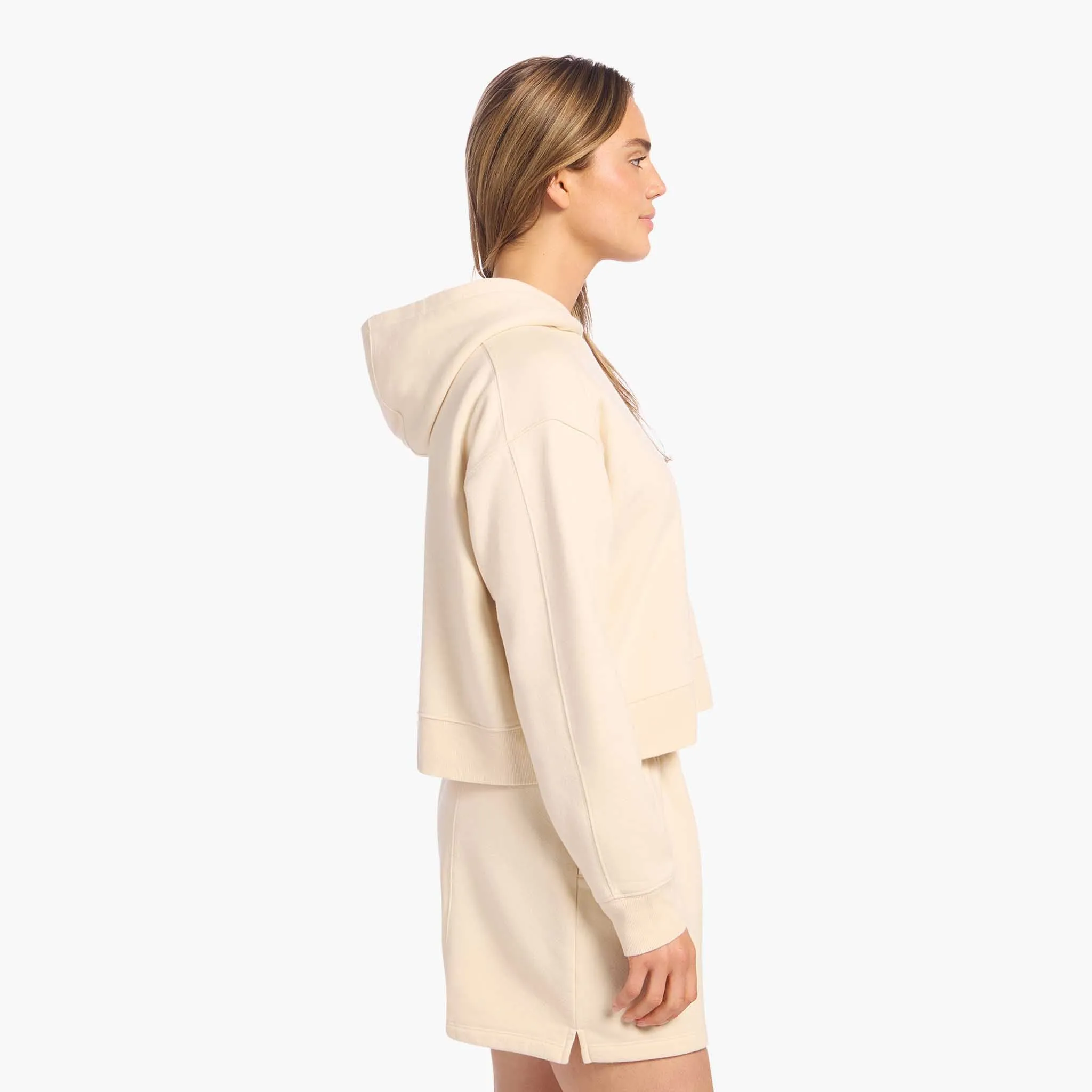 Vintage Fleece Cropped Hoodie | Washed Bone sold by nuuds product image thumbnail 3