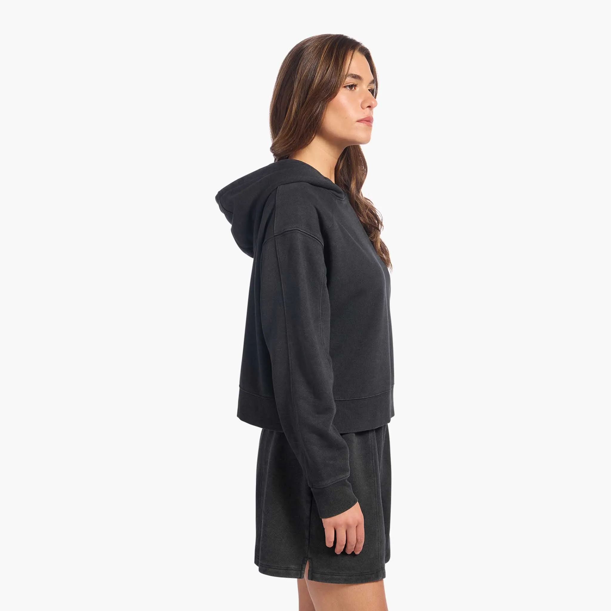 Vintage Fleece Cropped Hoodie | Washed Black sold by nuuds product image thumbnail 3