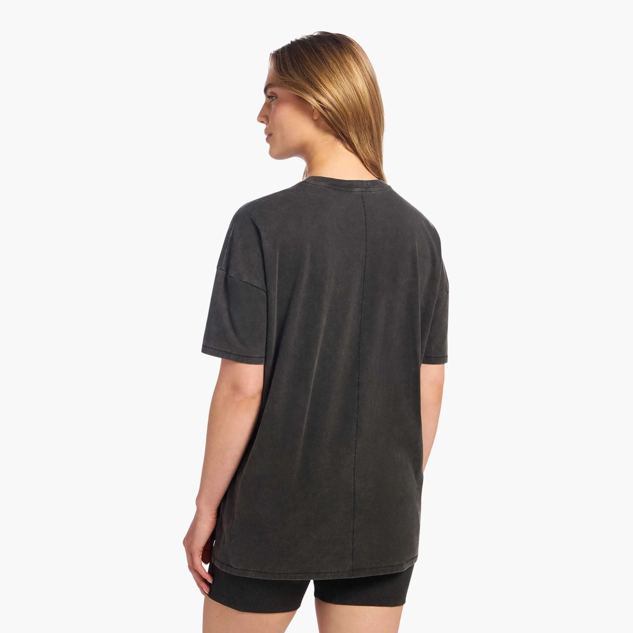 Ribbed Biker Short Set | Washed Black sold by nuuds product image thumbnail 4