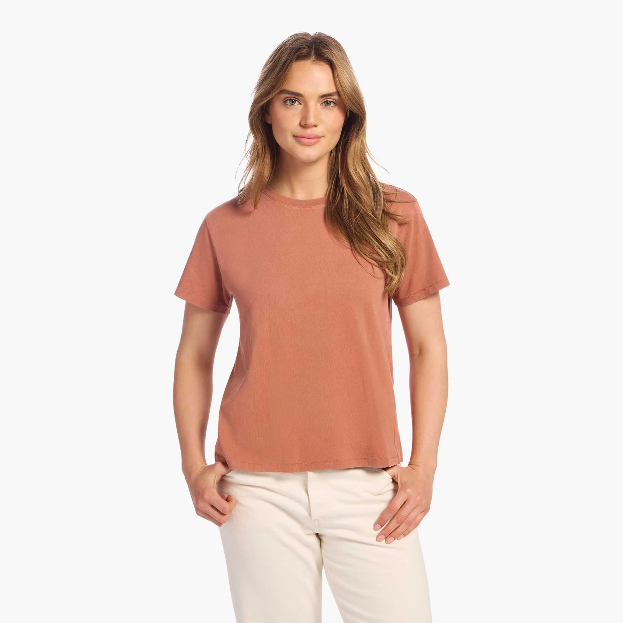 Vintage Cotton Everyday T-Shirt | Washed Clay sold by nuuds