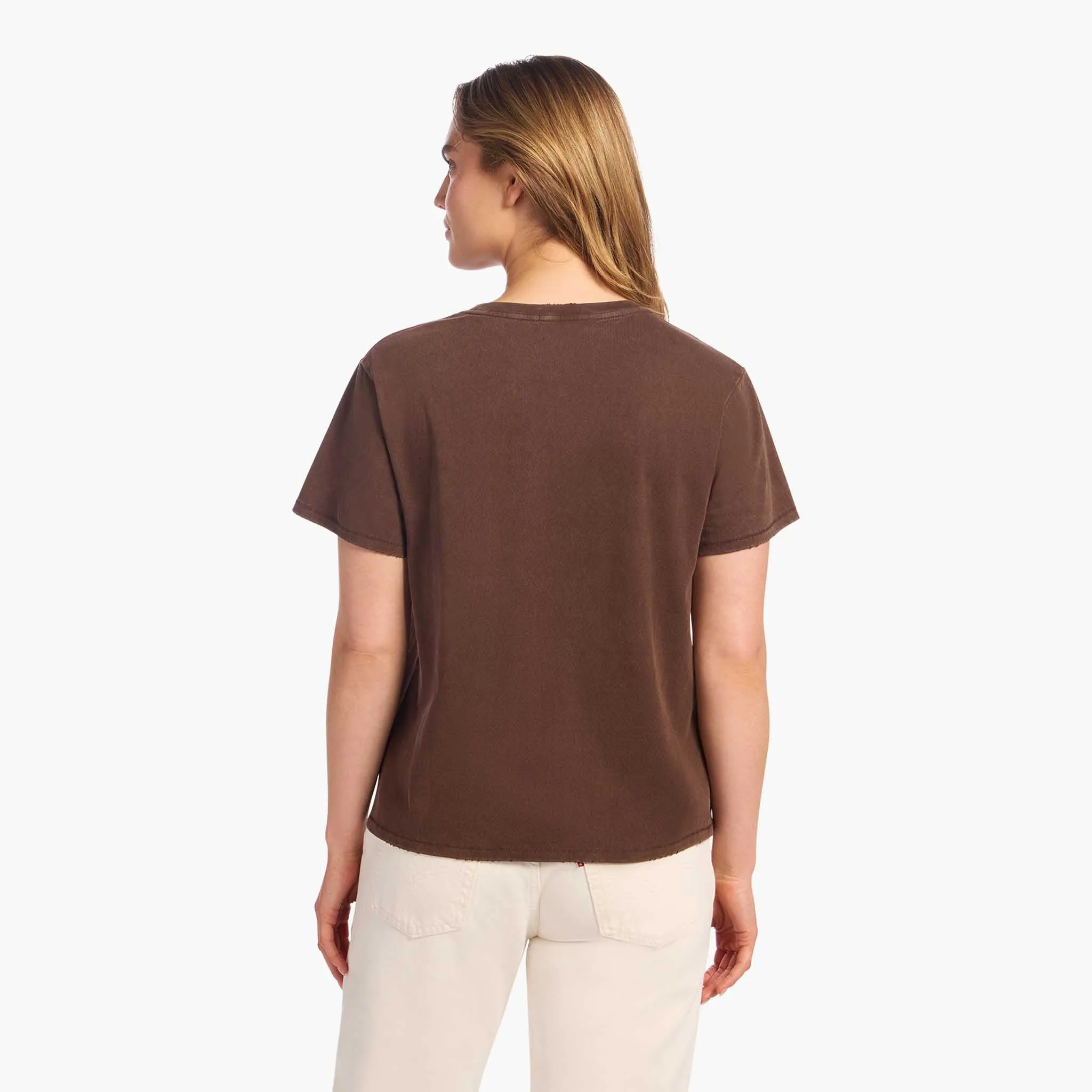 Vintage Cotton Everyday T-Shirt | Washed Coffee sold by nuuds product image thumbnail 4