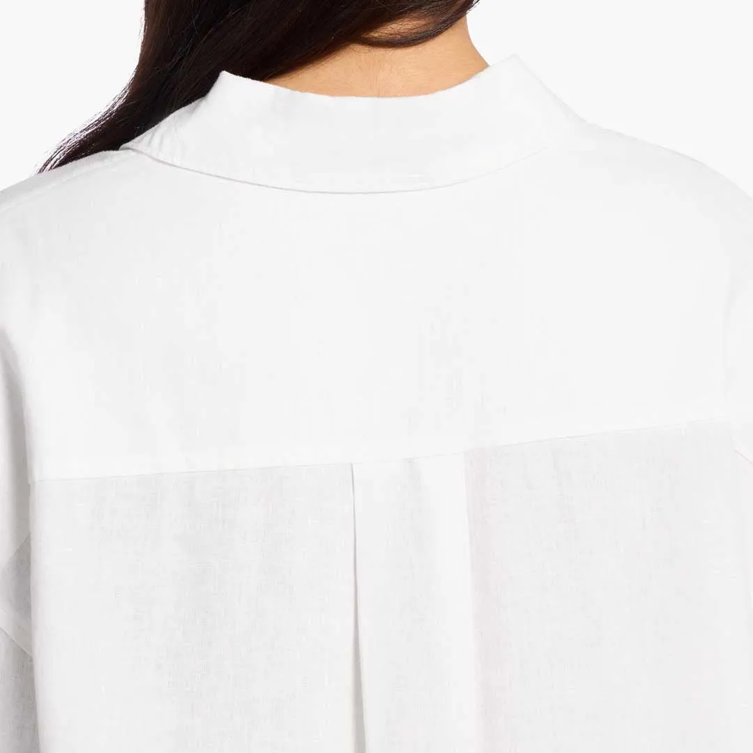 Linen Boyfriend Shirt | White sold by nuuds product image thumbnail 5