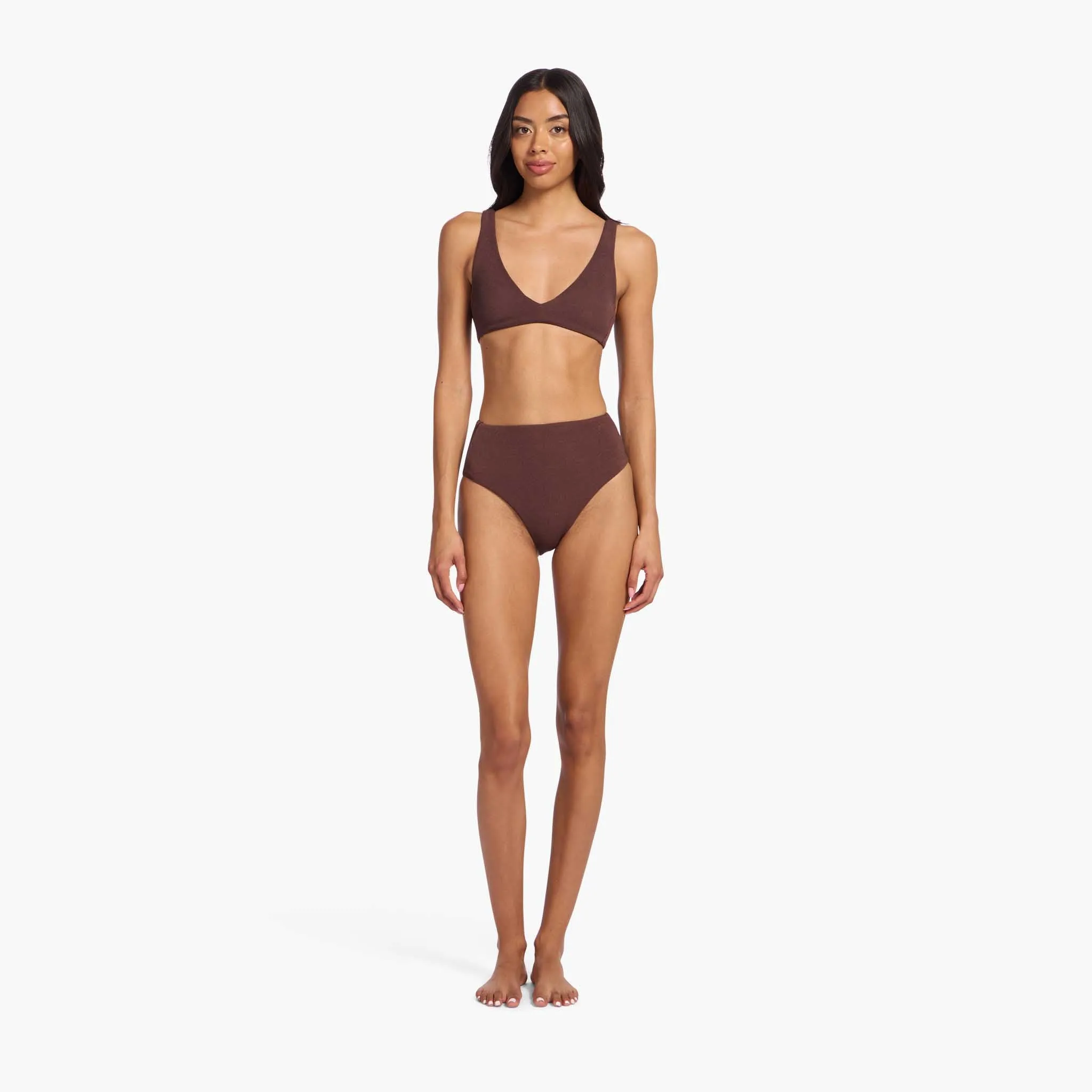 Plunge Bikini Top | Coffee sold by nuuds product image thumbnail 2