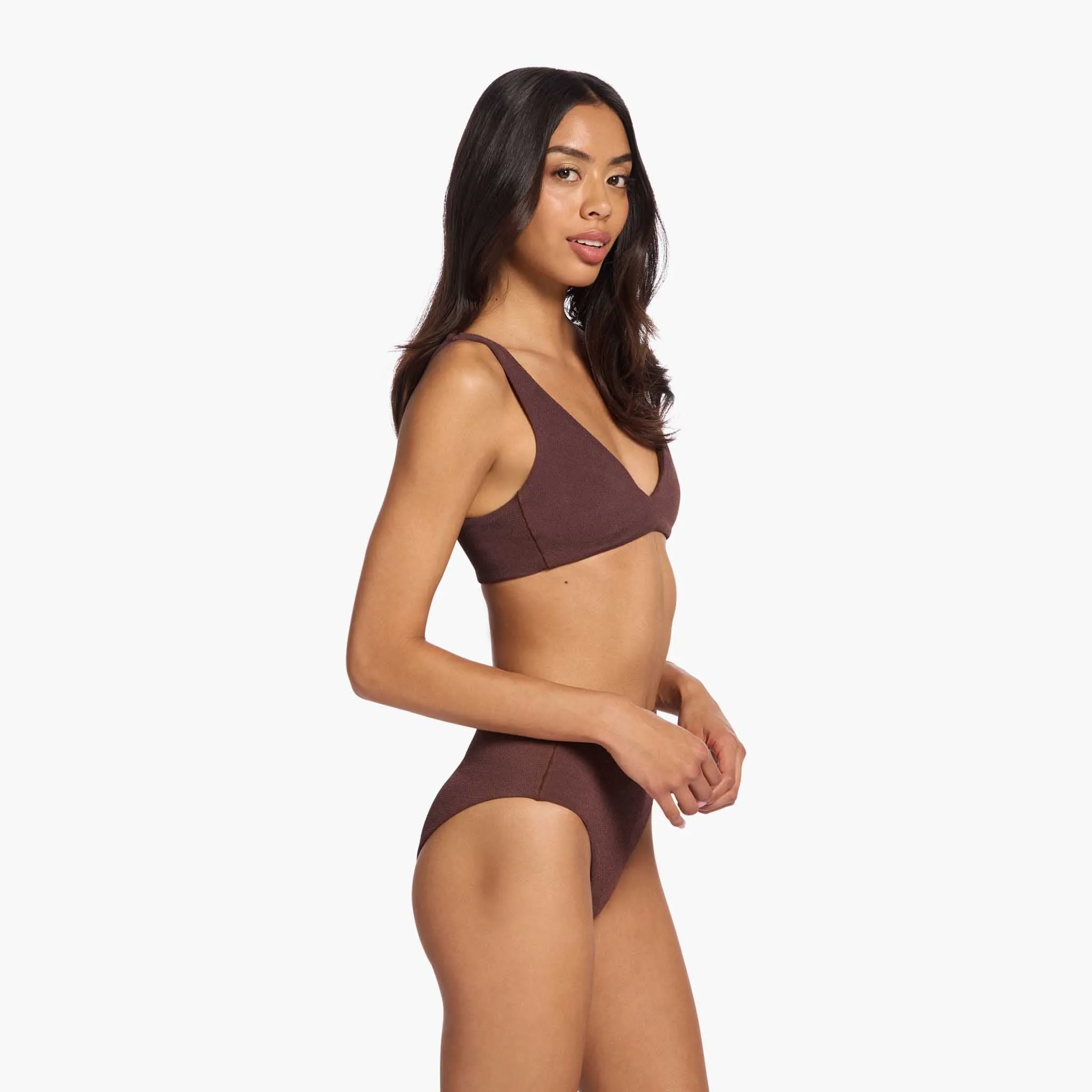 Plunge Bikini Top | Coffee sold by nuuds product image thumbnail 3