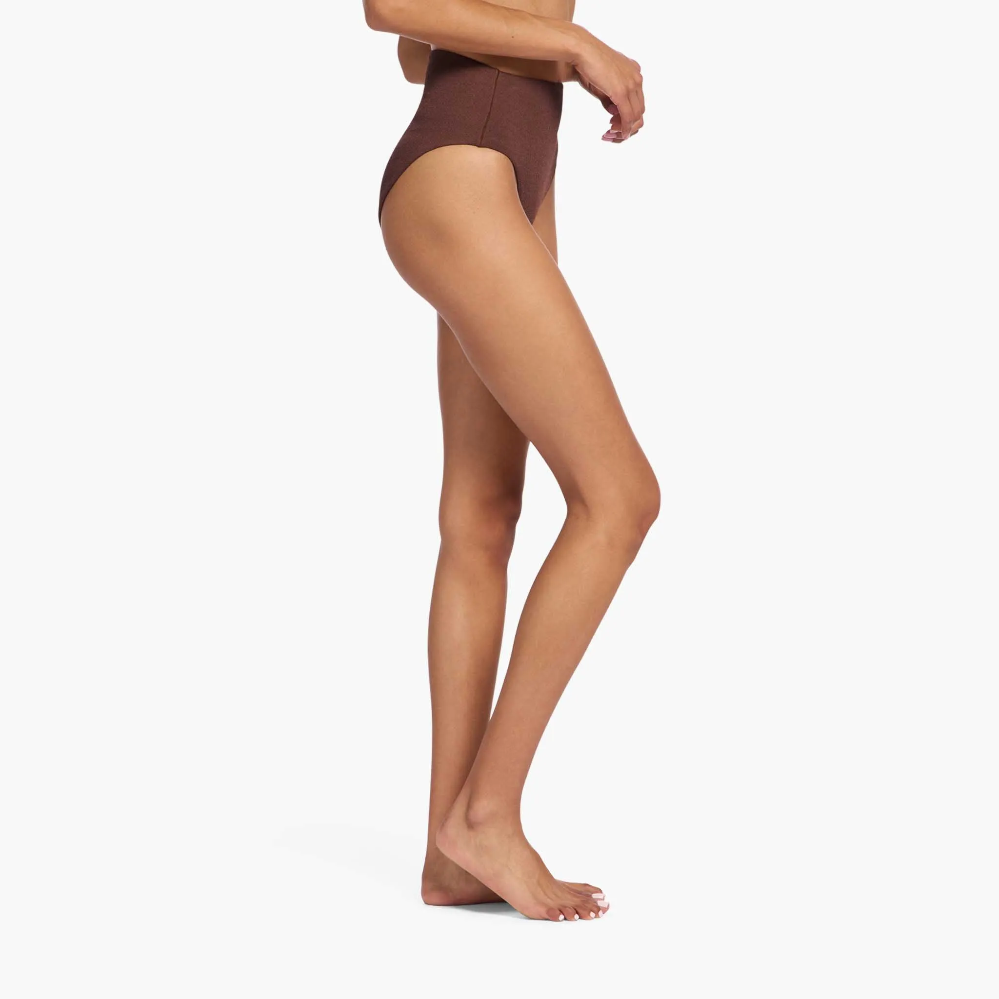 High Waist Bikini Bottom | Coffee sold by nuuds product image thumbnail 3