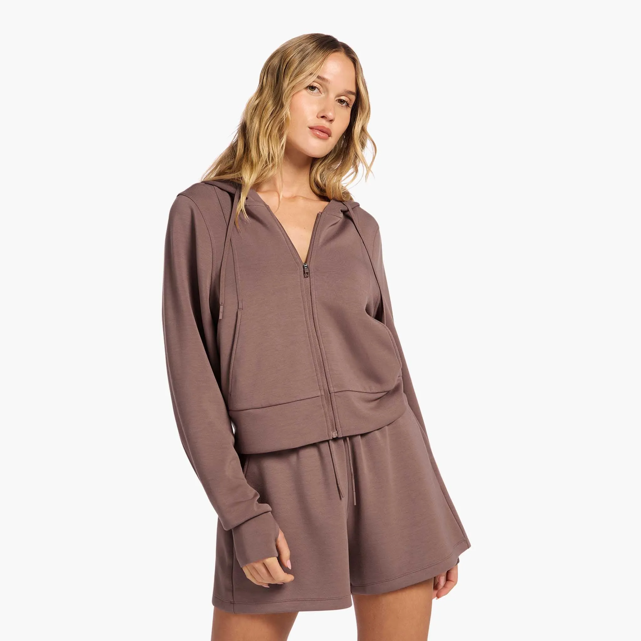 Soft Motion Zip Hoodie | Malt sold by nuuds