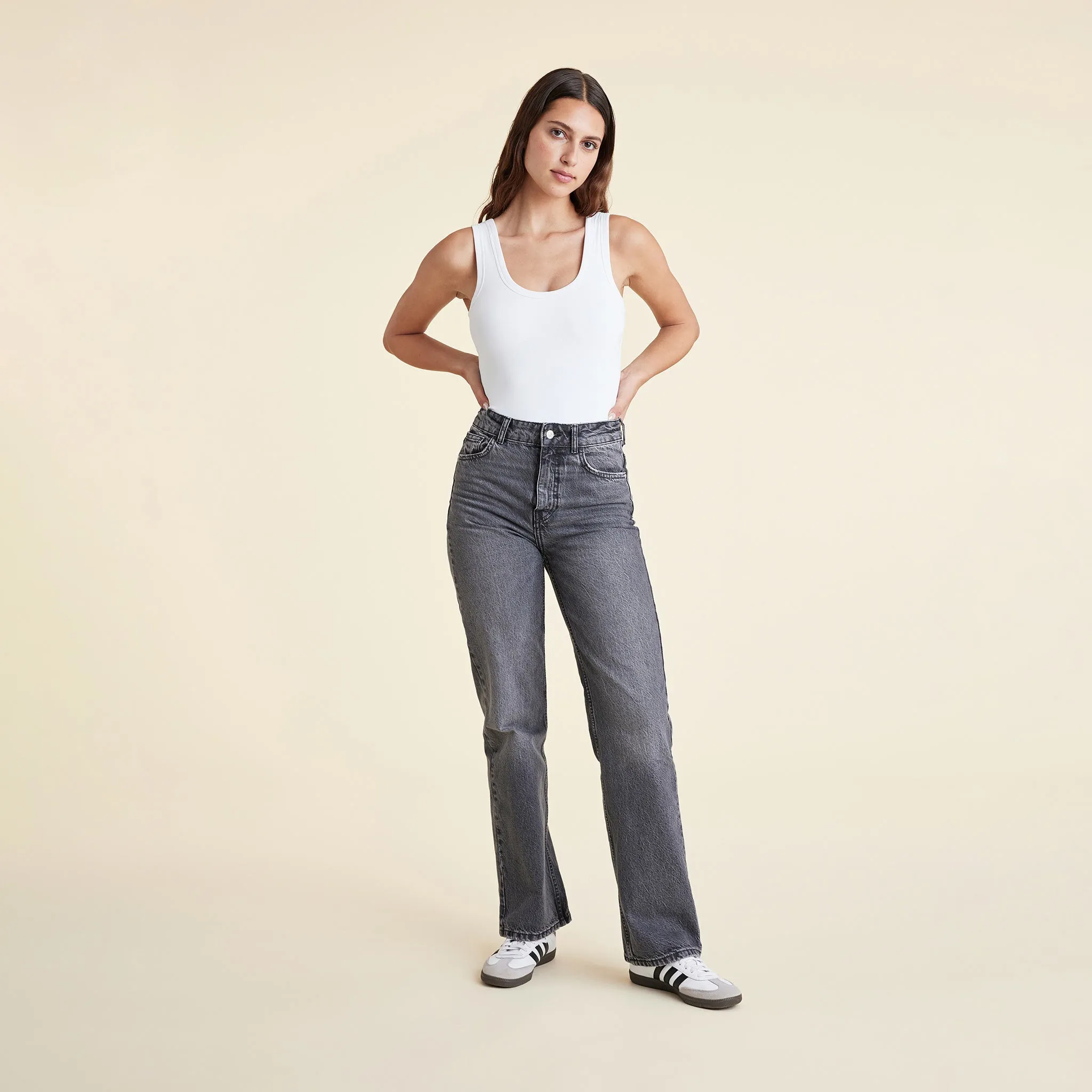 Seamless Scoop Tank Bodysuit | White sold by nuuds product image thumbnail 2