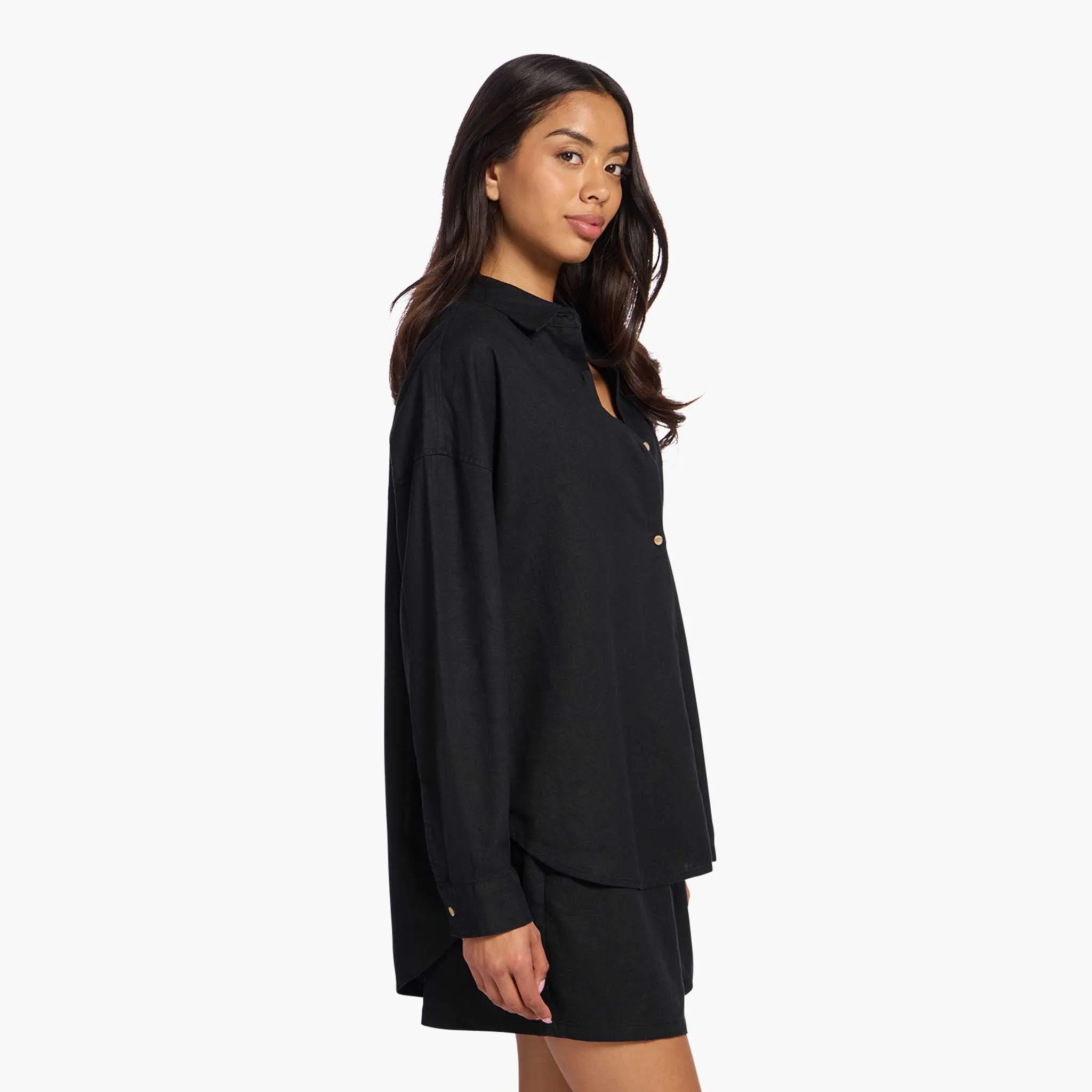 Linen Boyfriend Shirt sold by nuuds product image thumbnail 3