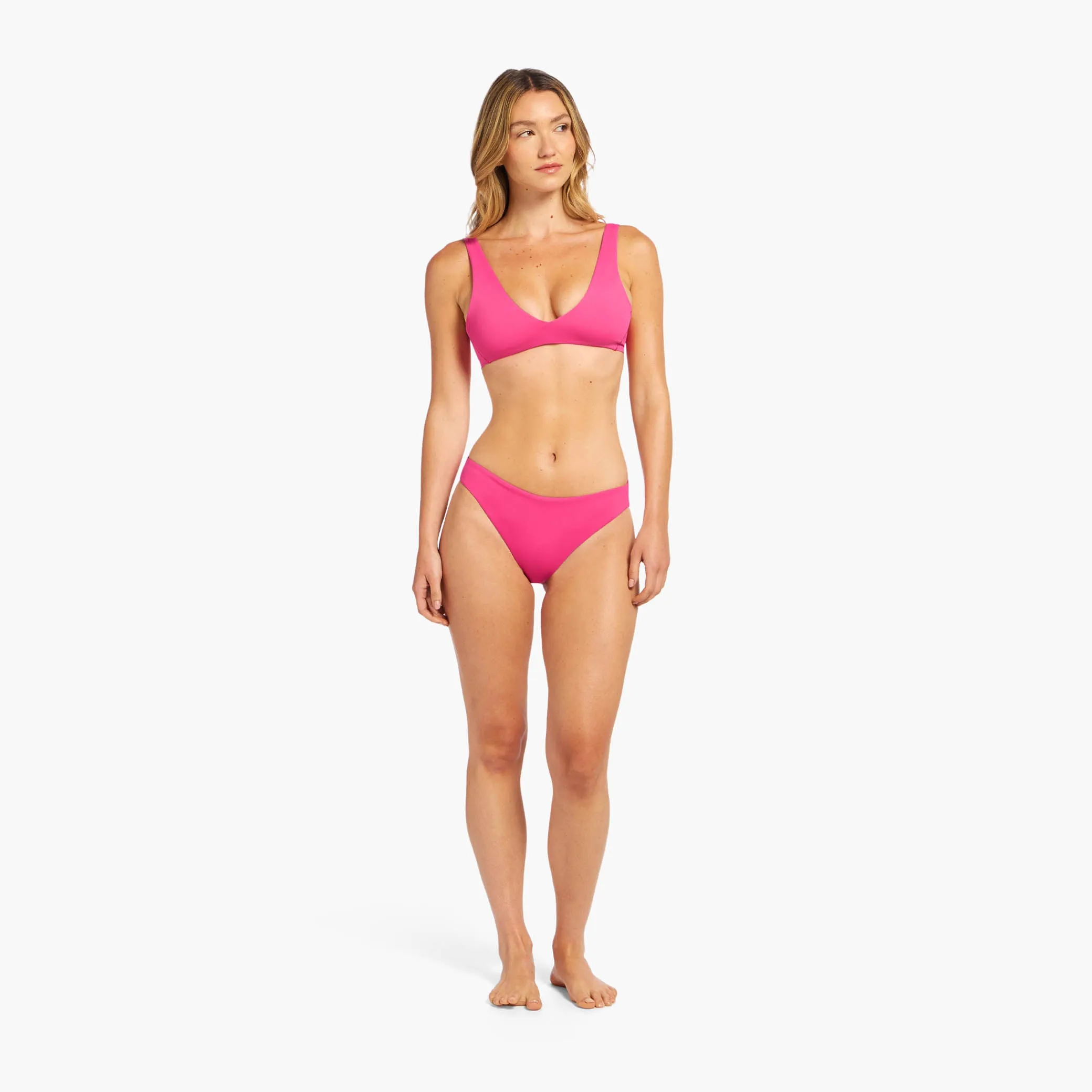 Low Waist Bikini Bottom | Fuchsia sold by nuuds