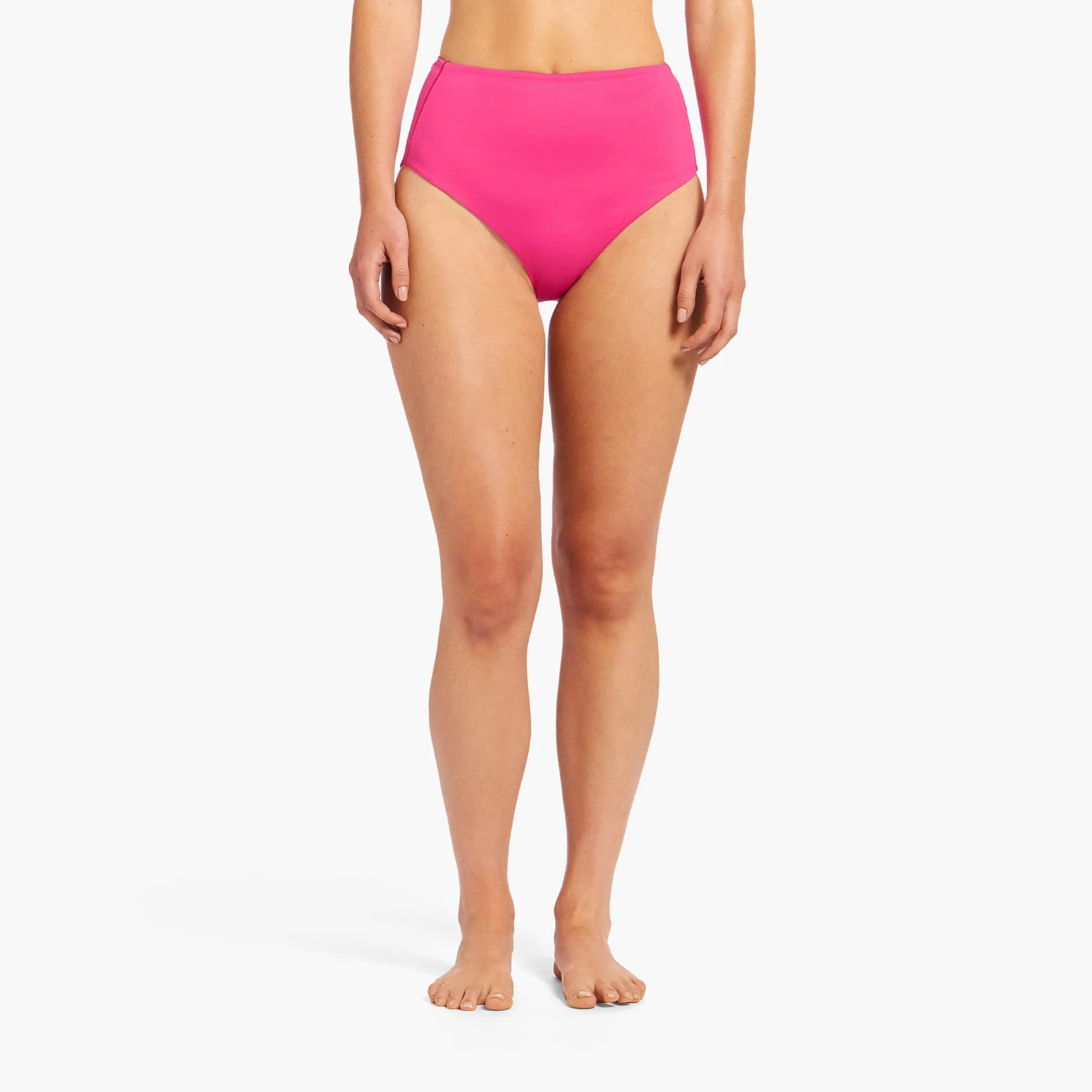 High Waist Bikini Bottom | Fuchsia sold by nuuds product image thumbnail 2