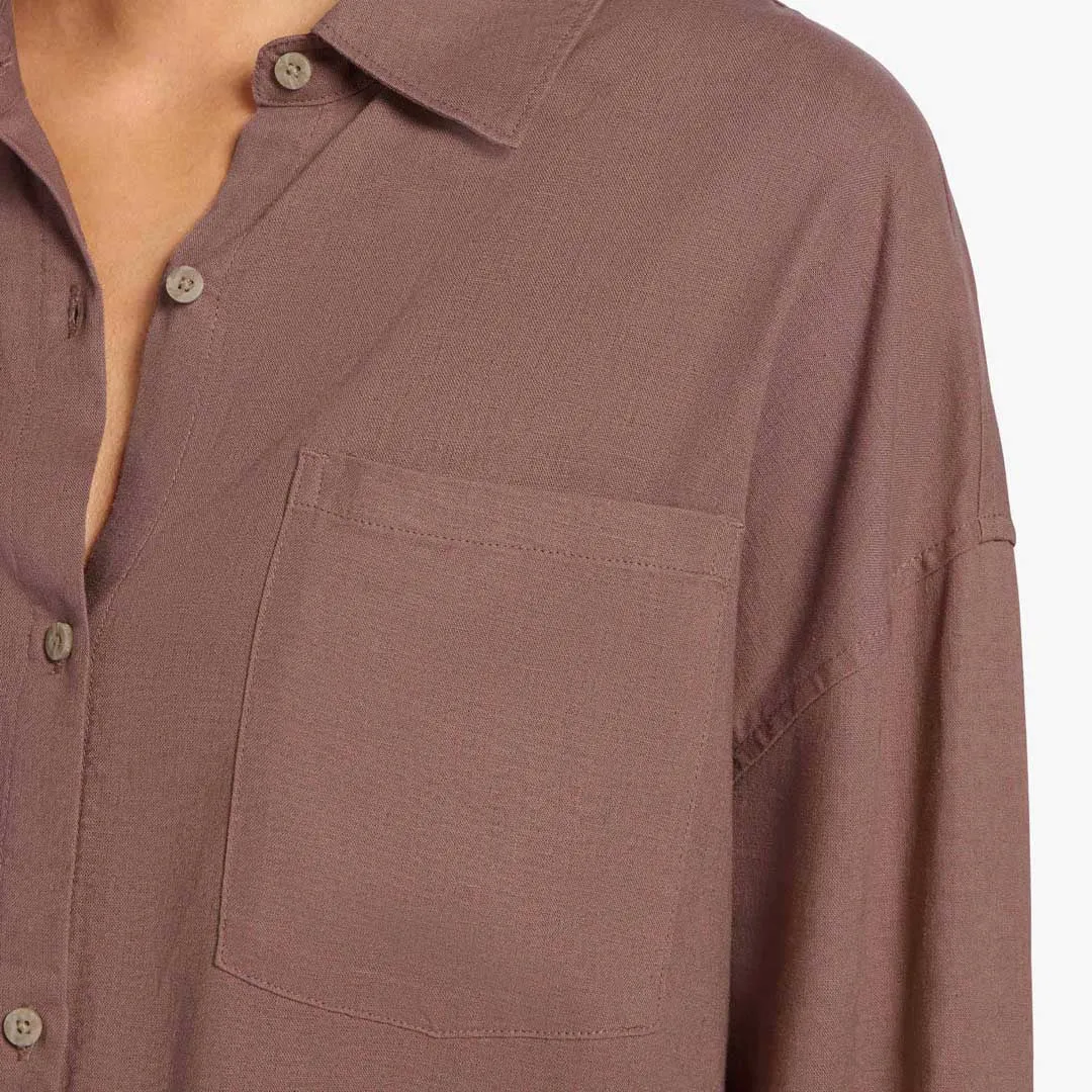Linen Boyfriend Shirt | Malt sold by nuuds product image thumbnail 5