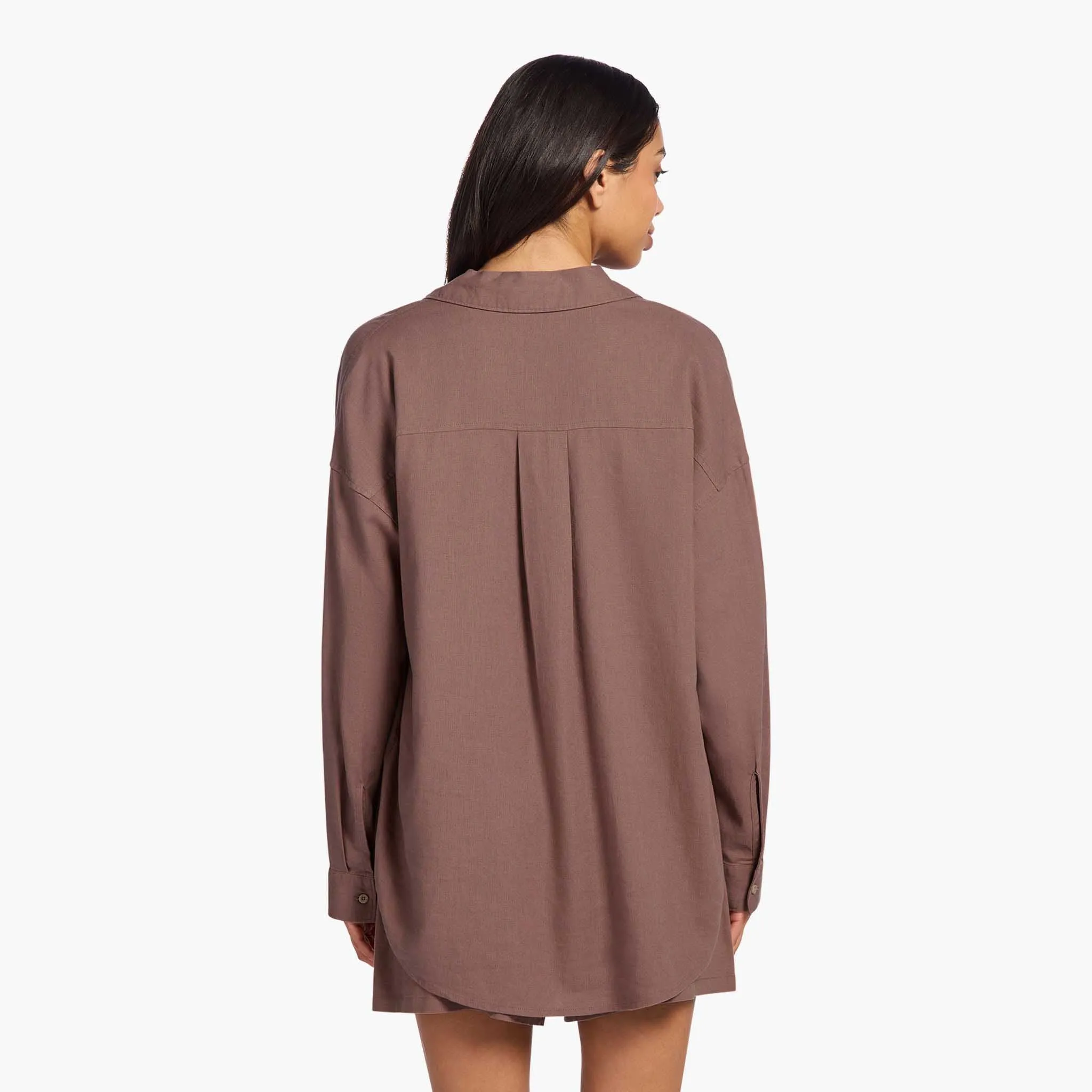 Linen Boyfriend Shirt | Malt sold by nuuds product image thumbnail 4