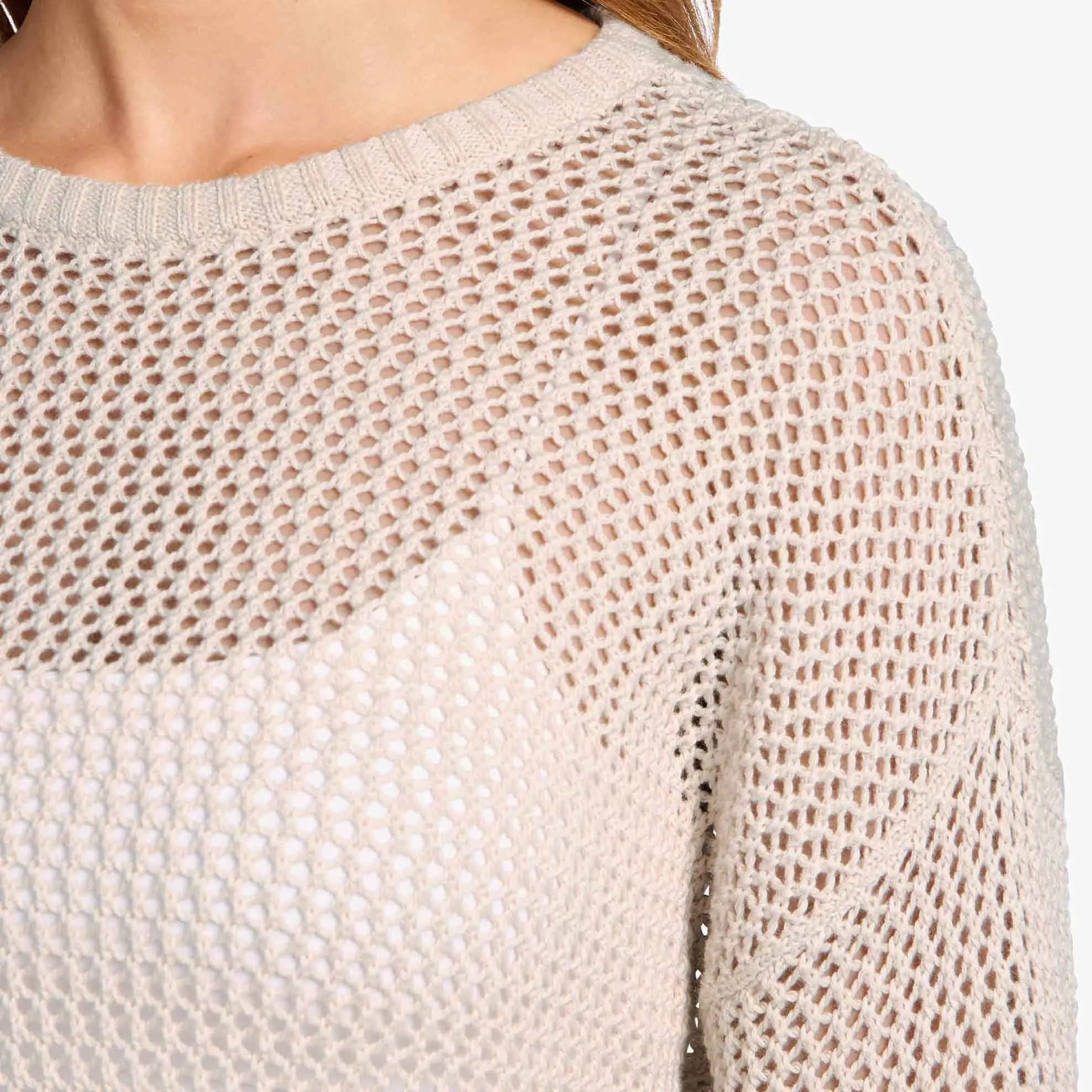 Open Knit Sweater | Bone sold by nuuds product image thumbnail 5