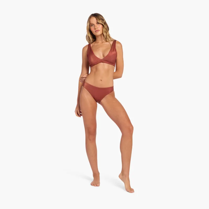 Shimmer Low Waist Bikini Bottom | Scarlet sold by nuuds