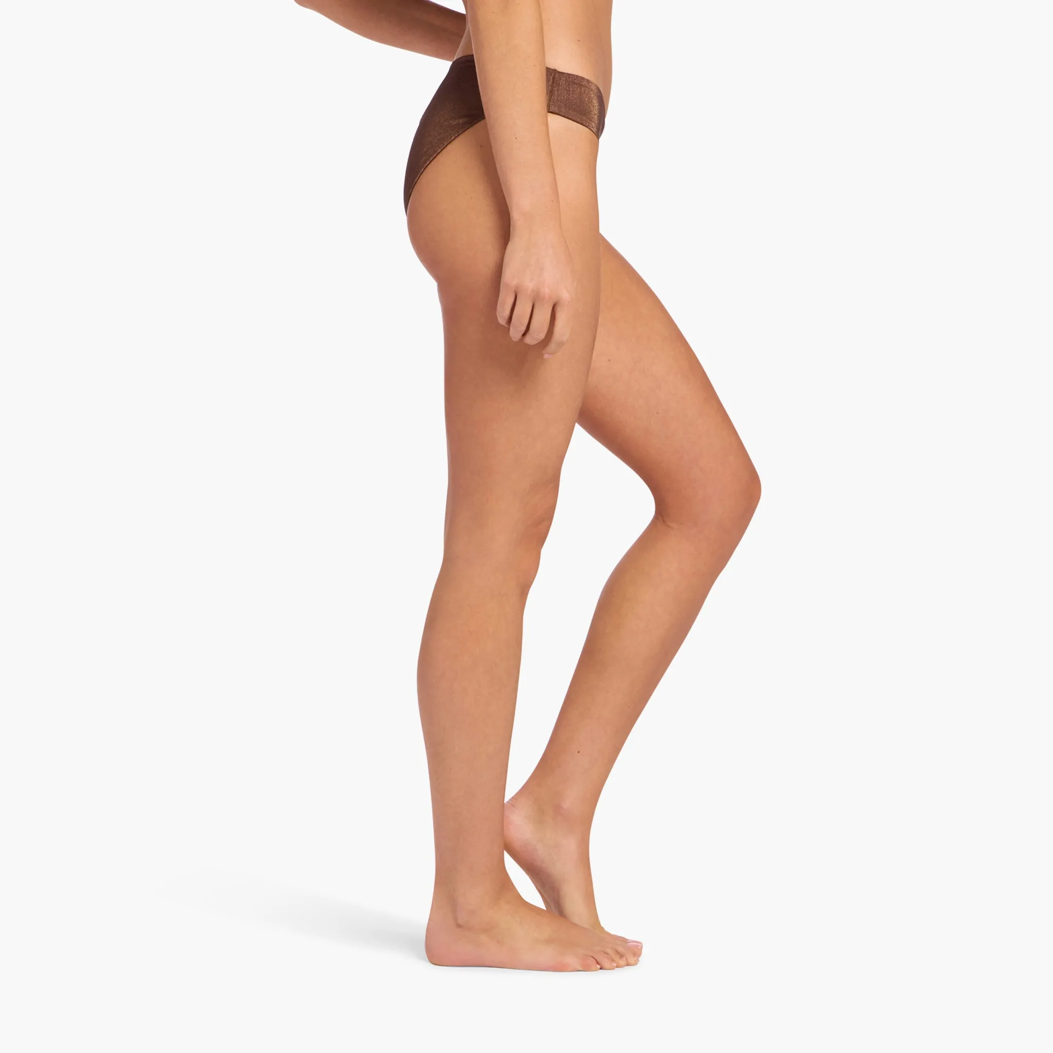 Shimmer Low Waist Bikini Bottom | Coffee sold by nuuds product image thumbnail 3