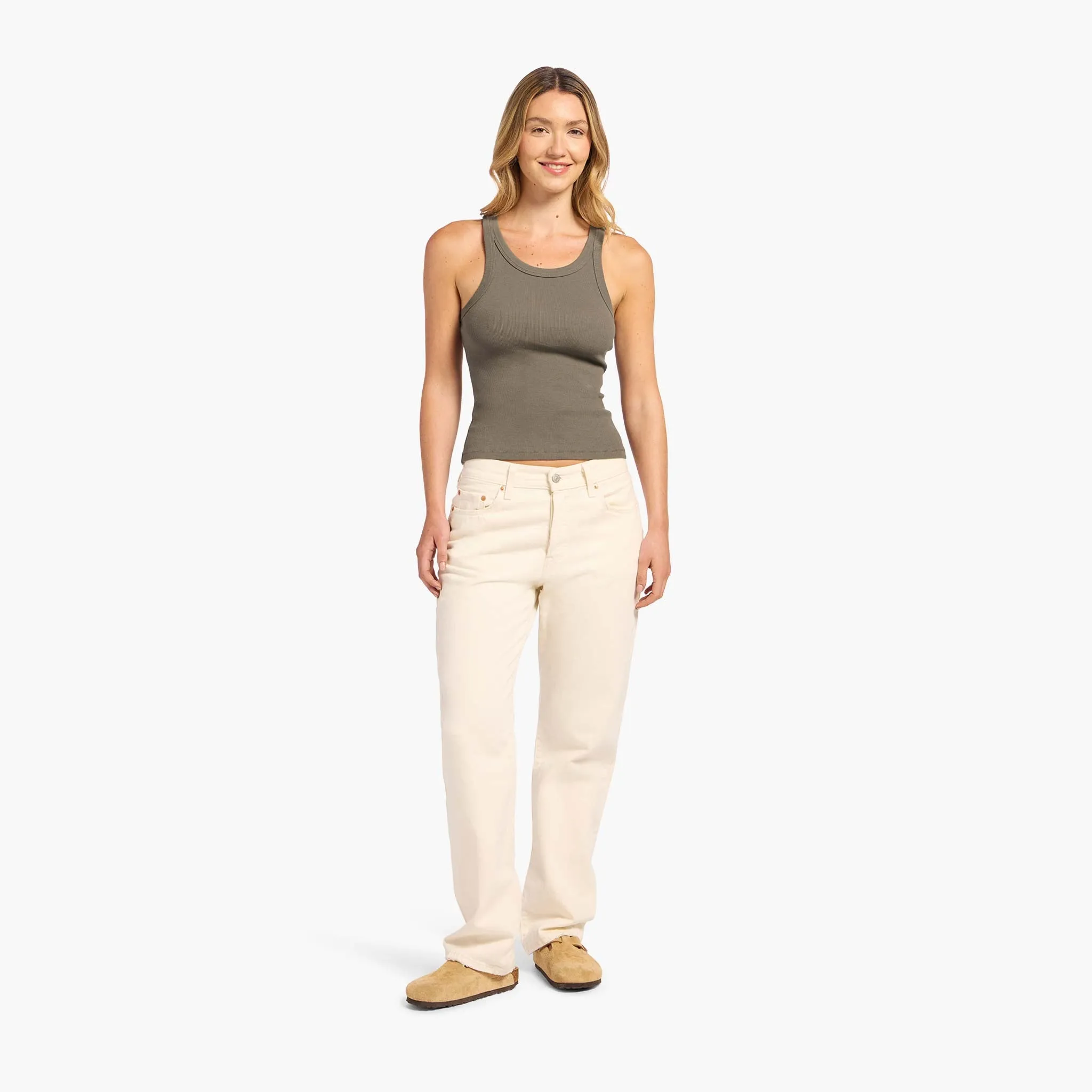 Essential Rib Tank | Mocha sold by nuuds product image thumbnail 2