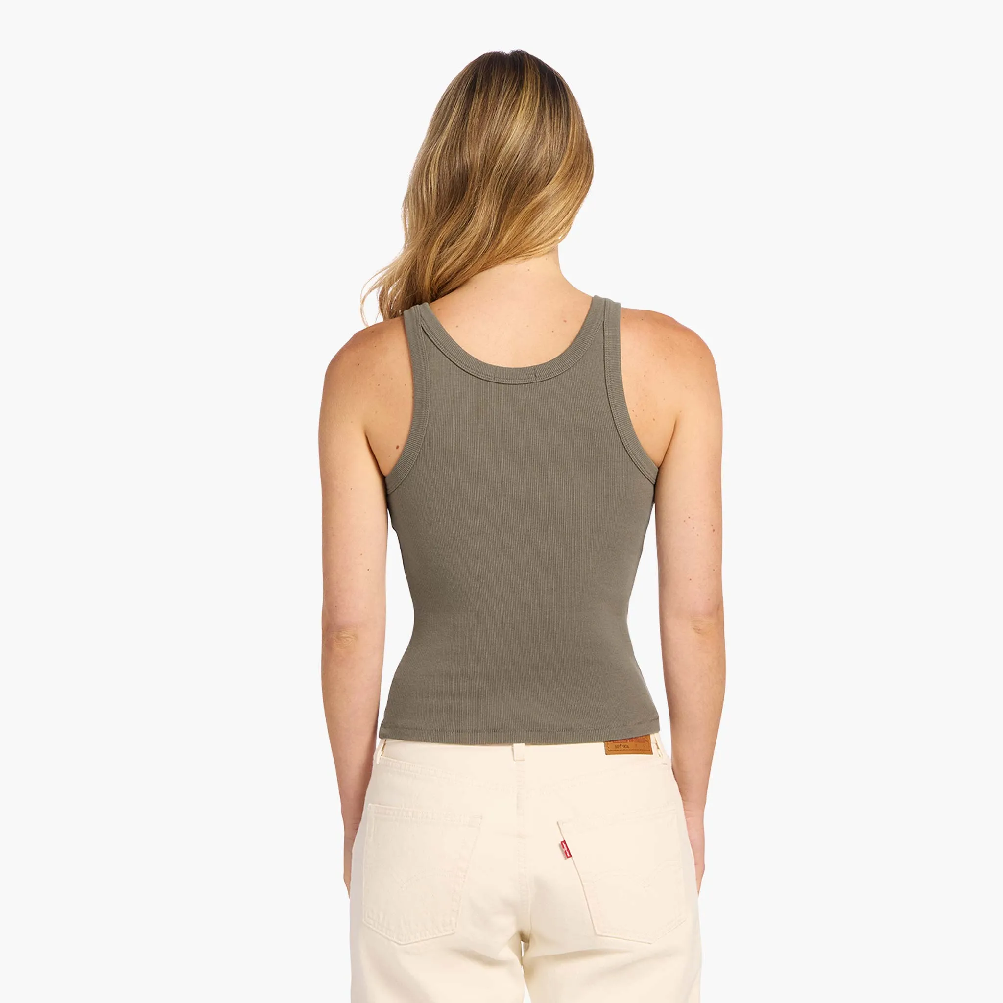 Essential Rib Tank | Mocha sold by nuuds product image thumbnail 4