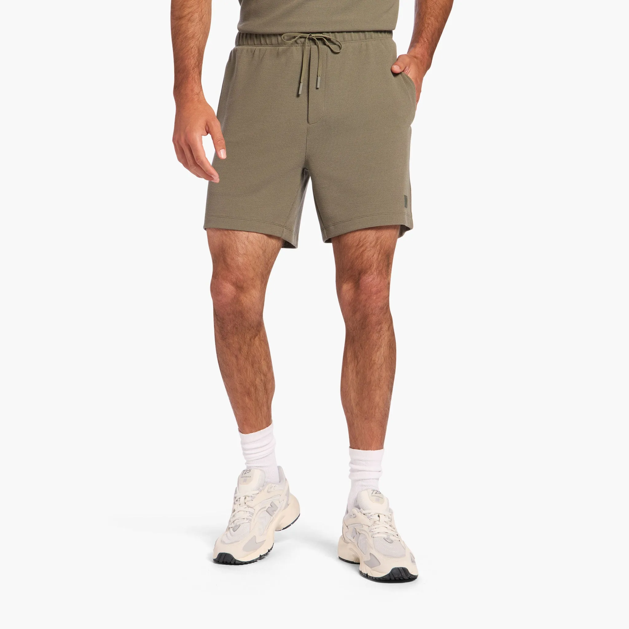 Men's Performance Waffle Short | Olive sold by nuuds product image thumbnail 2
