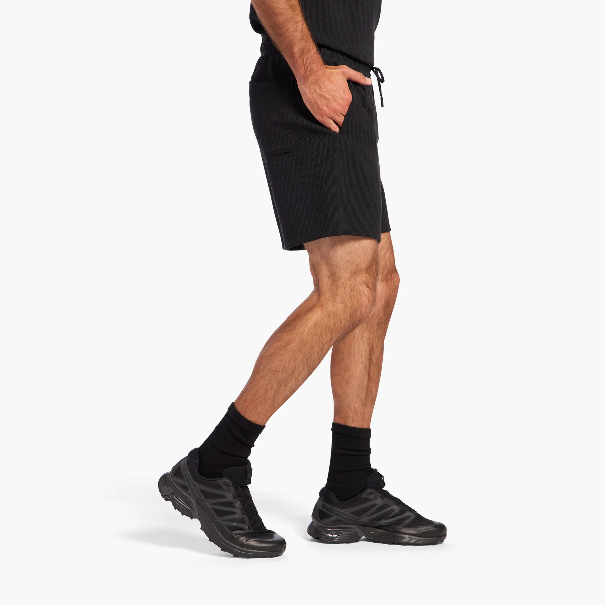 Men's Performance Waffle Short | Black sold by nuuds product image thumbnail 3