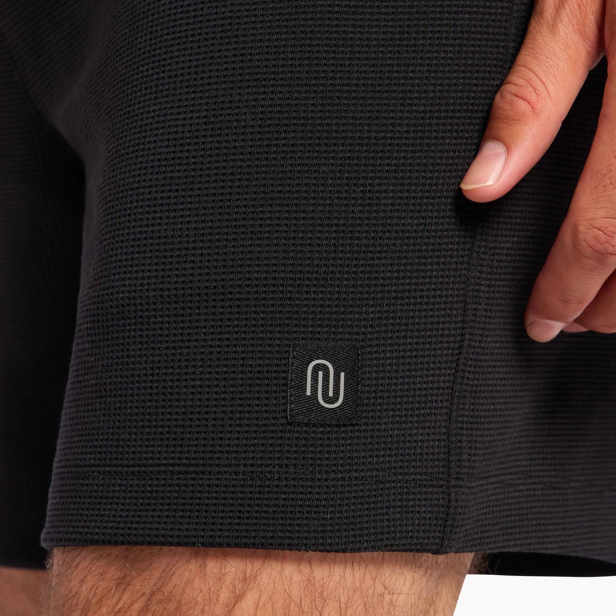 Men's Performance Waffle Short | Black sold by nuuds product image thumbnail 5