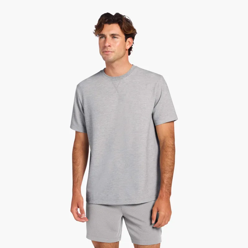 Men's Performance Waffle T-Shirt | Heather Grey sold by nuuds