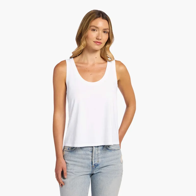 Soft Cotton Everyday Tank | White sold by nuuds