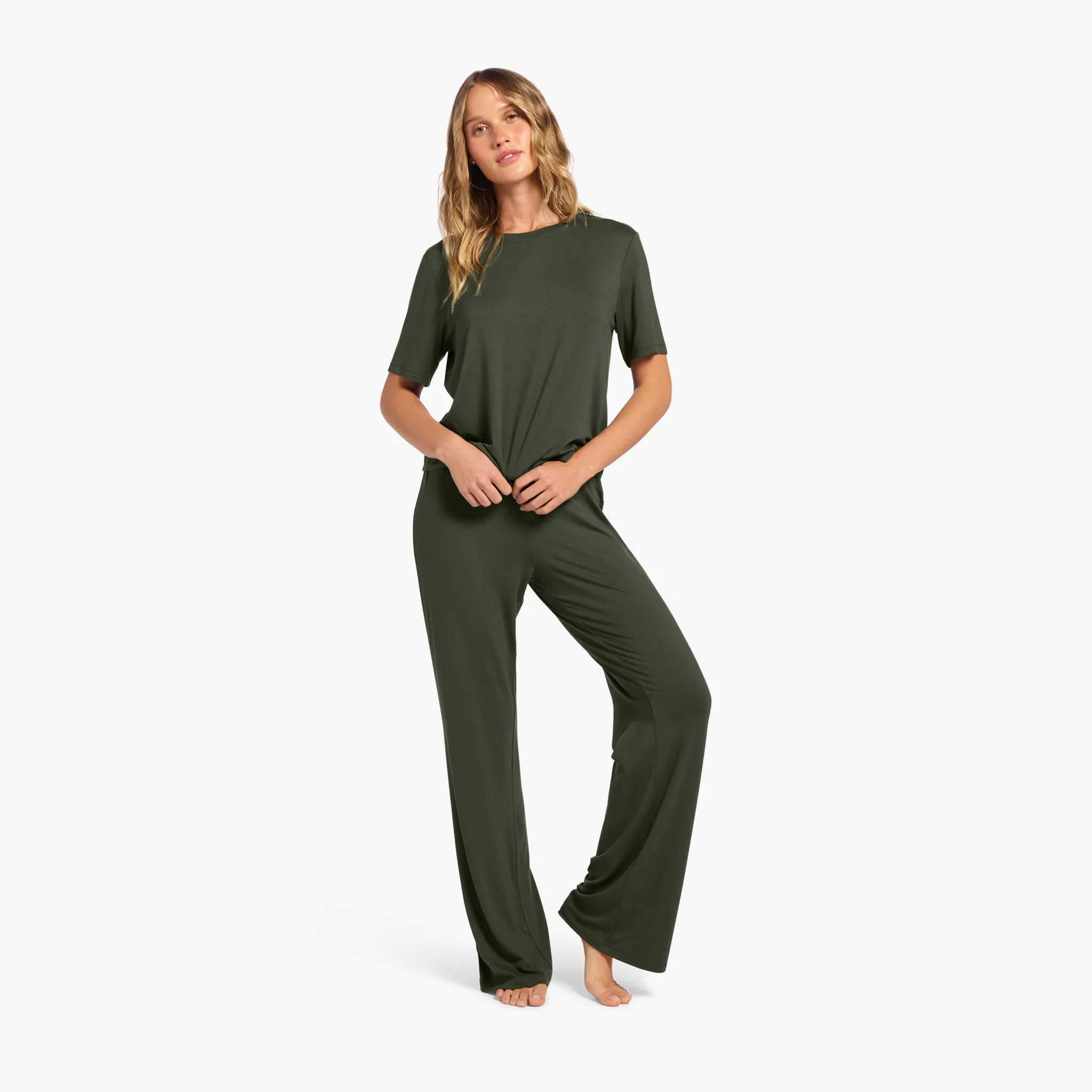 Pajama Set | Darkest Olive sold by nuuds product image thumbnail 2