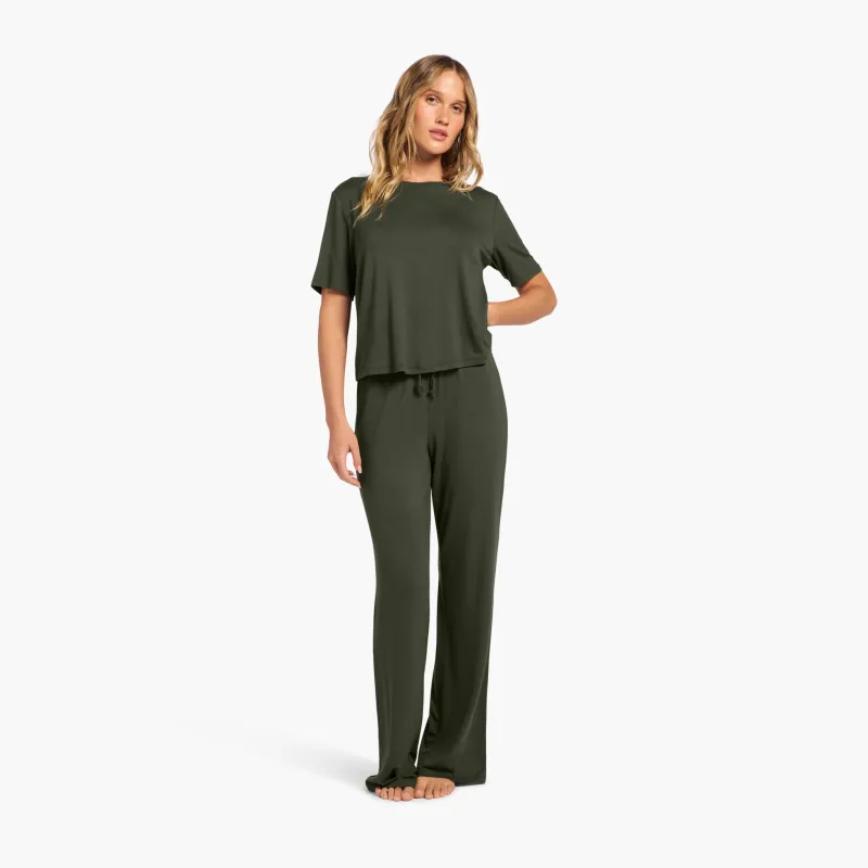 Pajama Set | Darkest Olive sold by nuuds