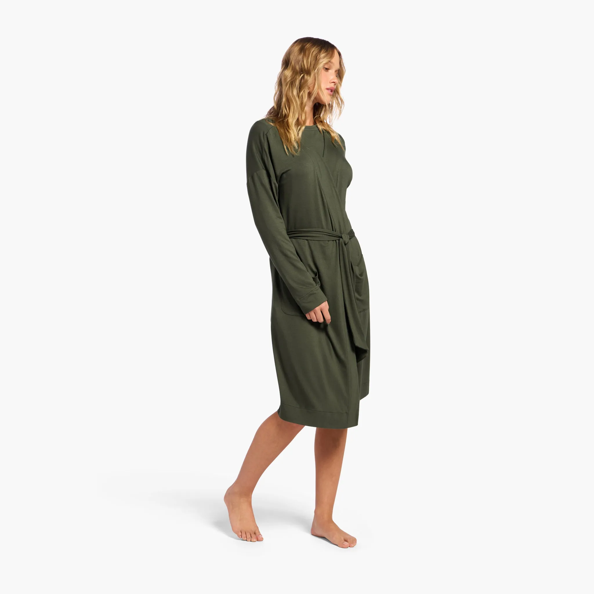 Lounge Robe | Darkest Olive sold by nuuds product image thumbnail 3