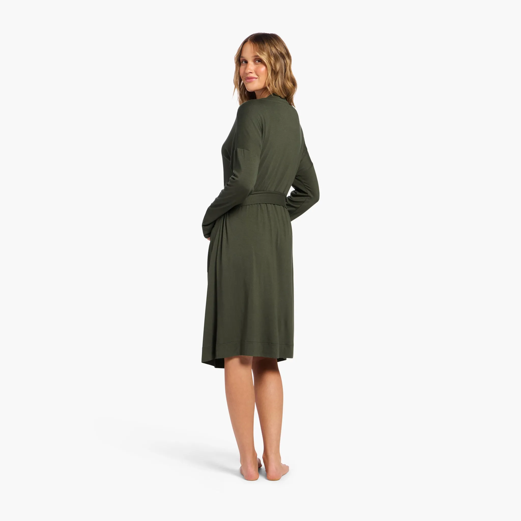 Lounge Robe | Darkest Olive sold by nuuds product image thumbnail 4