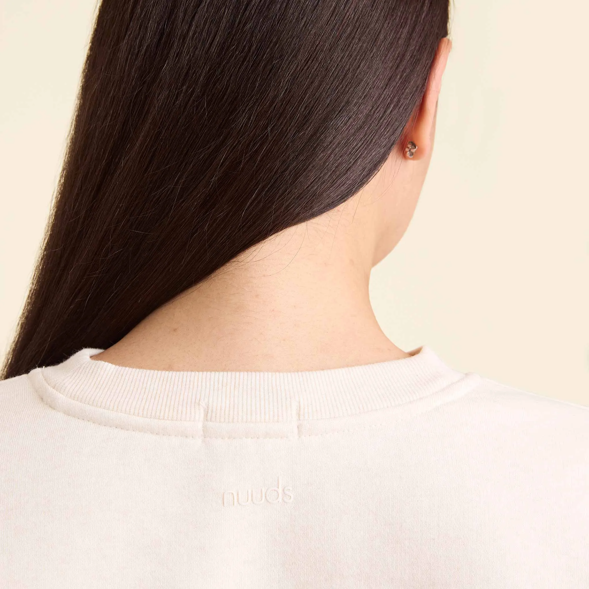 Vintage Fleece Cinch Waist Sweatshirt | Heather Bone sold by nuuds product image thumbnail 5