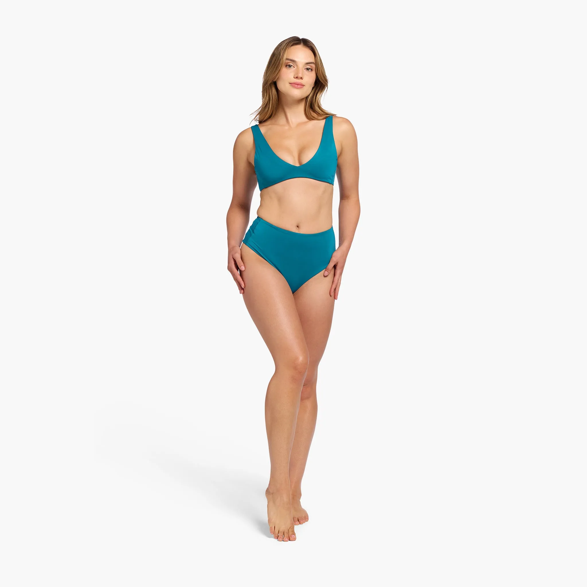 Plunge Bikini Top | Lagoon sold by nuuds product image thumbnail 2