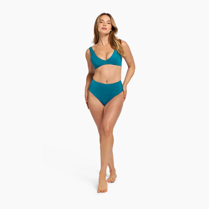 High Waist Bikini Bottom | Lagoon sold by nuuds