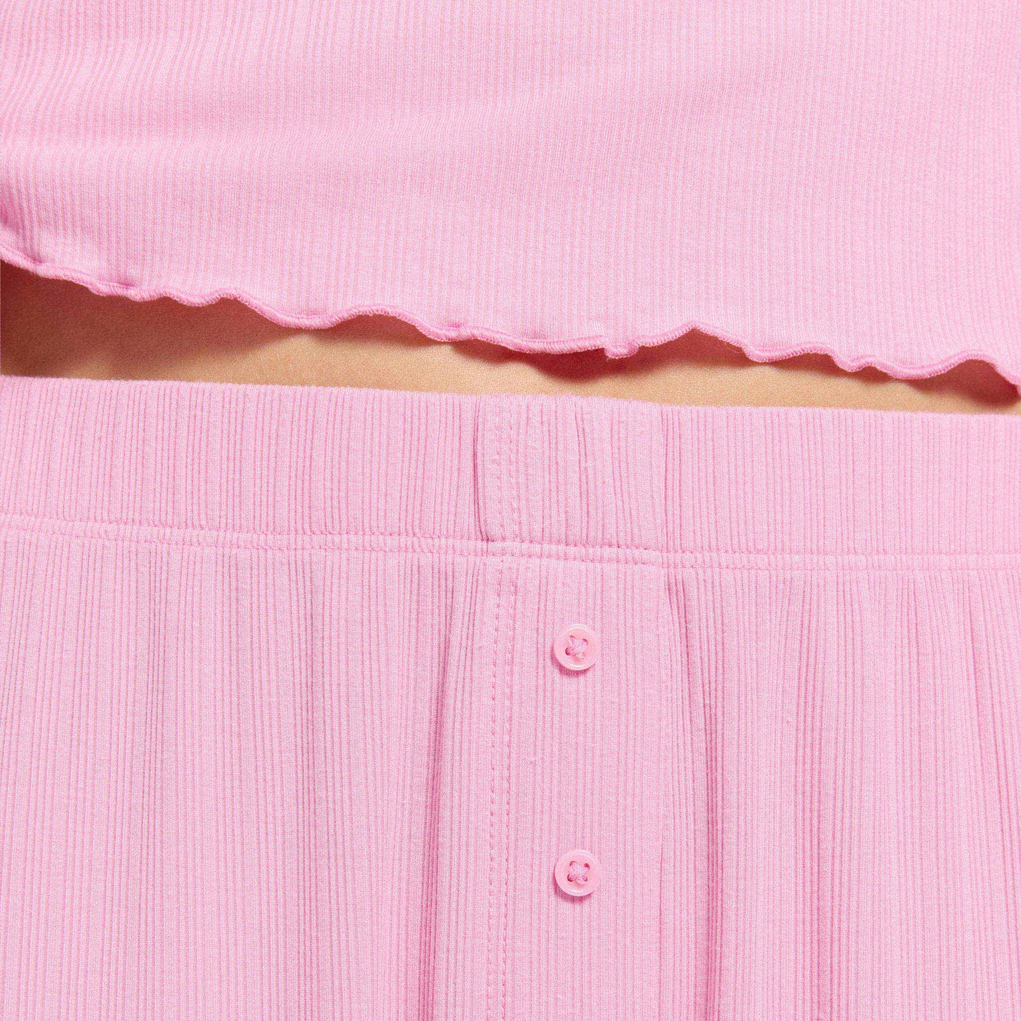 Mini Rib Pajama Set | Bubblegum Pink sold by nuuds product image thumbnail 5