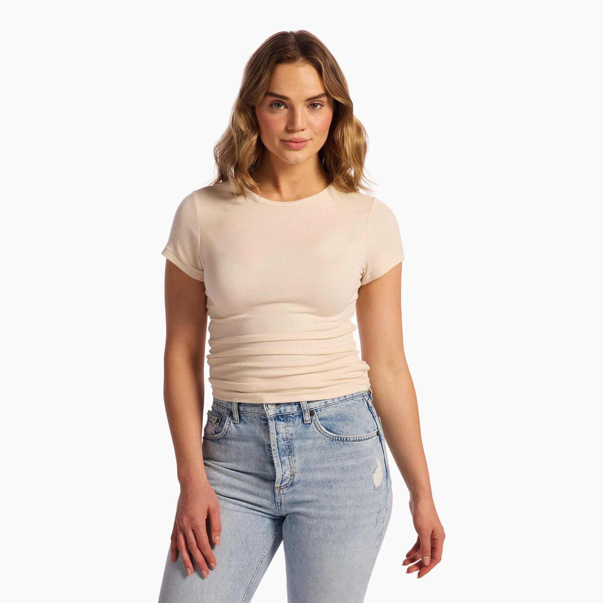 Slinky Rib Tee sold by nuuds product image thumbnail 2