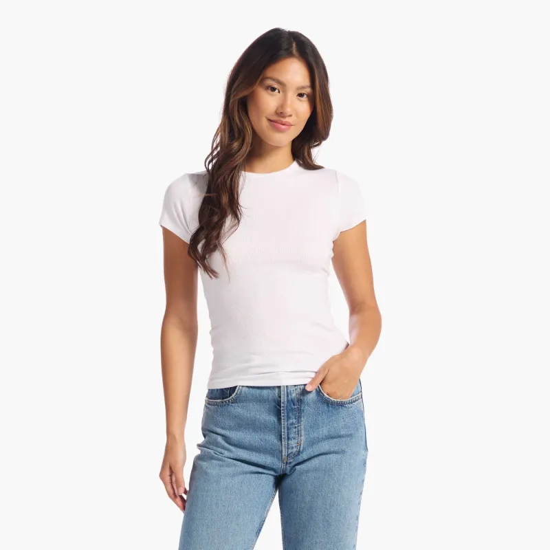 Slinky Rib Tee sold by nuuds