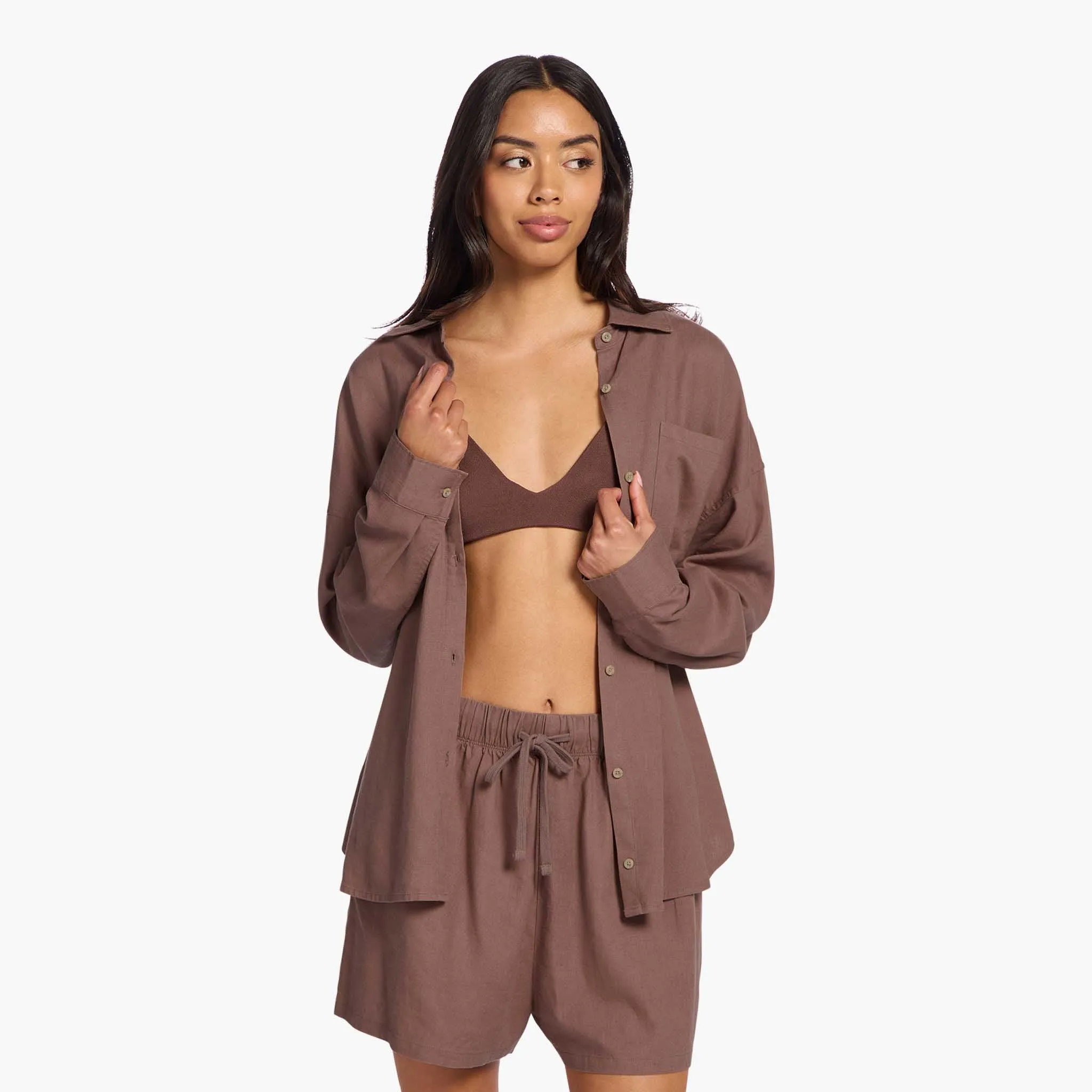 Linen Boyfriend Shirt sold by nuuds product image thumbnail 3