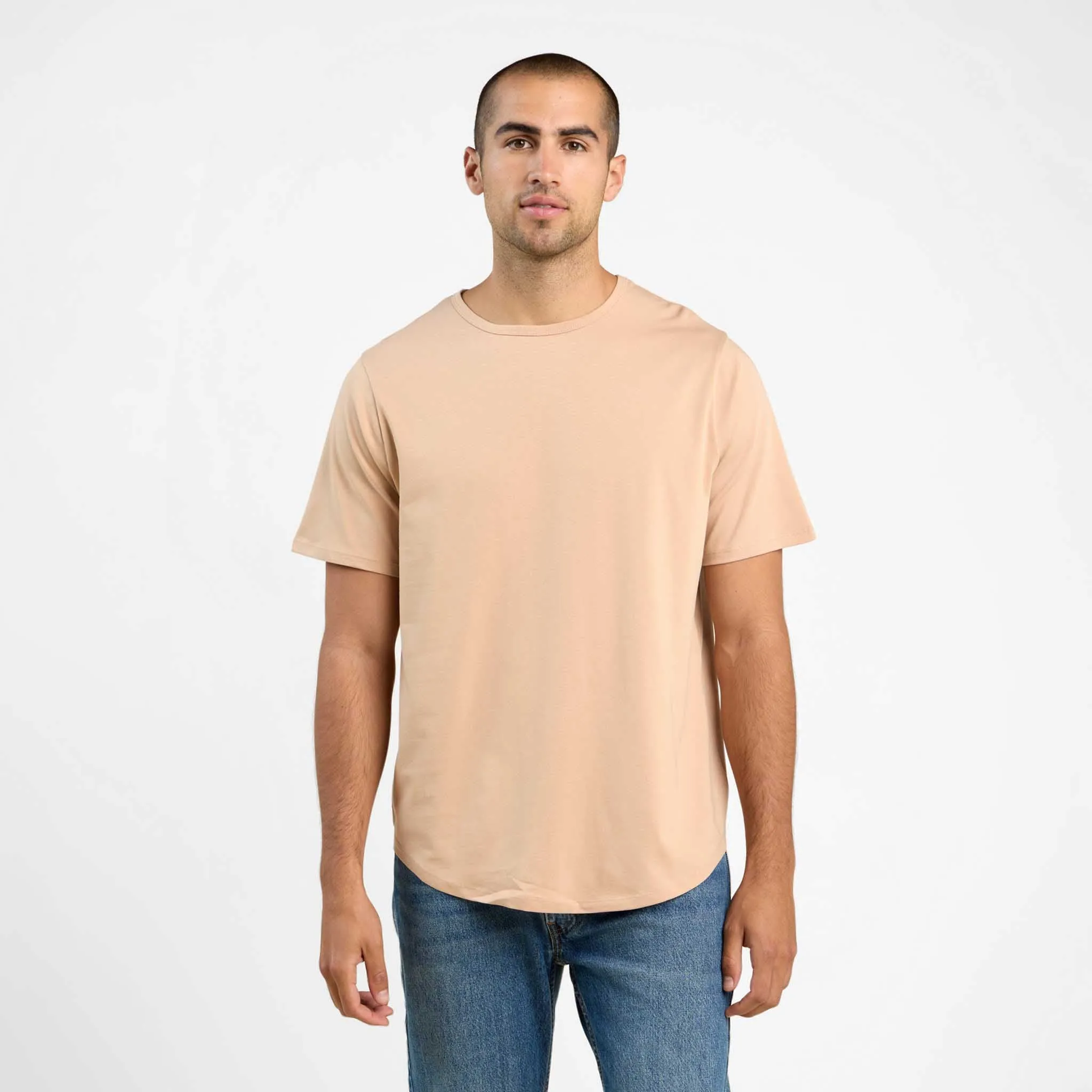 Short Sleeve Curved Hem T-Shirt sold by nuuds product image thumbnail 3