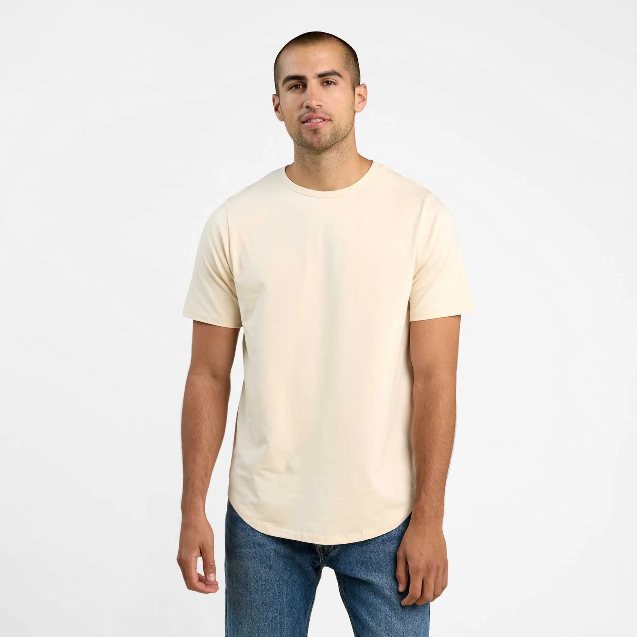 Short Sleeve Curved Hem T-Shirt sold by nuuds product image thumbnail 2
